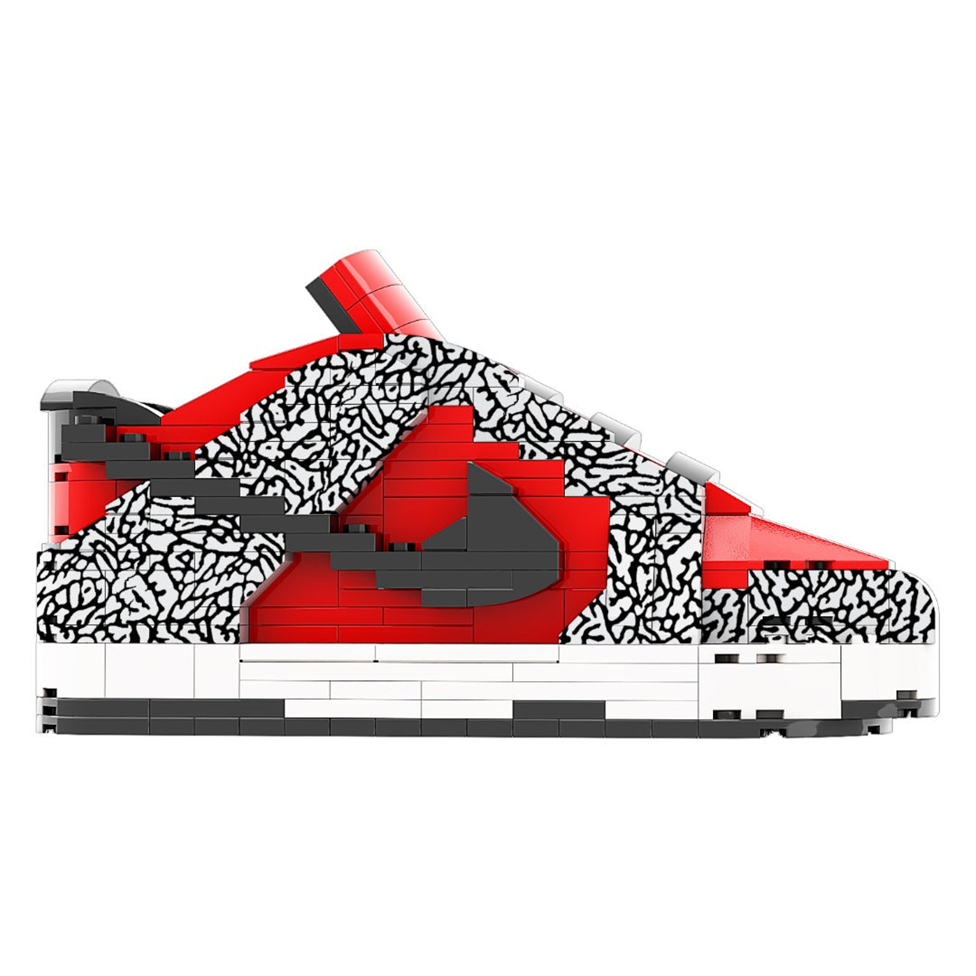 Alternate View 4 of REGULAR SB Dunk SUP "Red Cement" Sneaker Bricks with Mini Figure