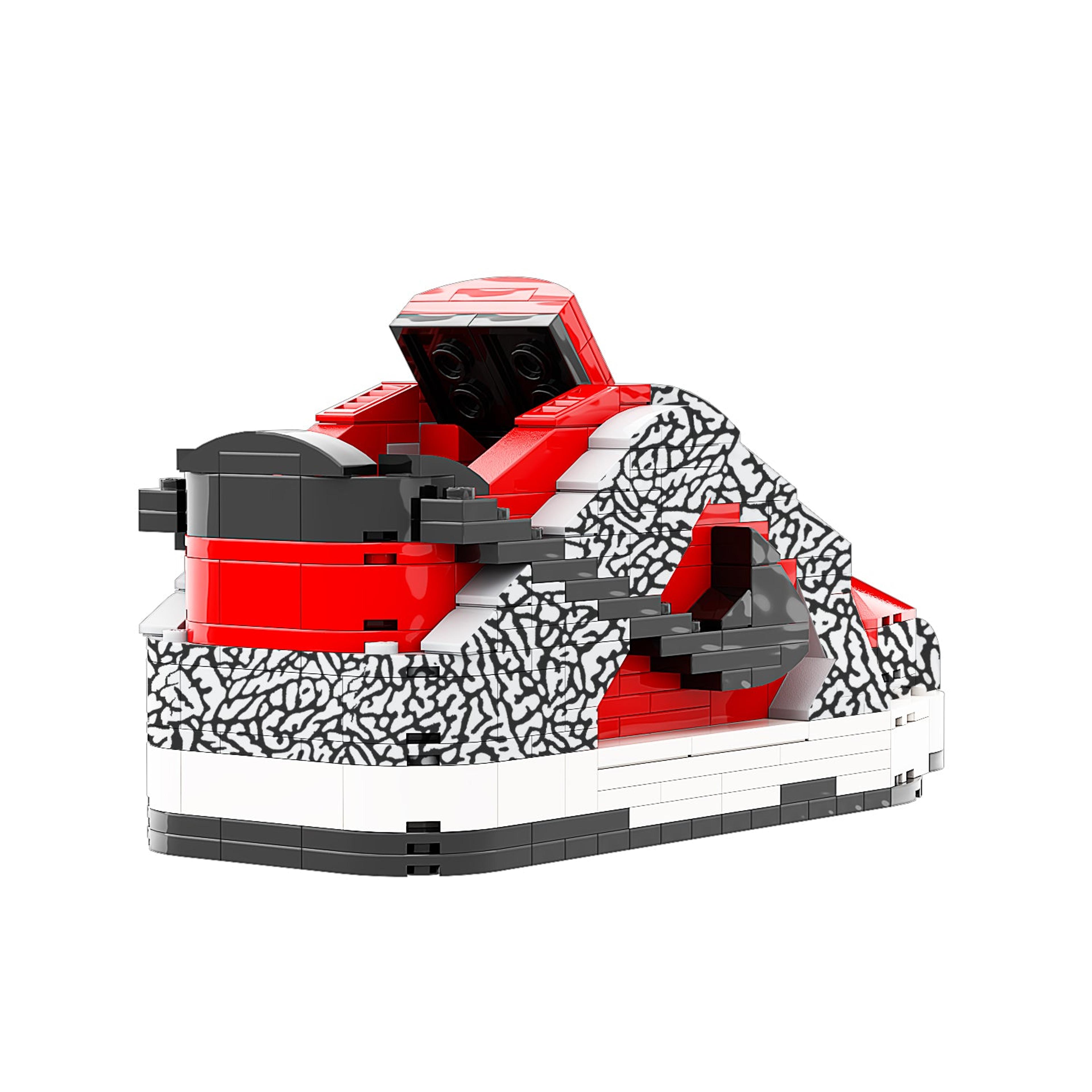 Alternate View 7 of REGULAR SB Dunk SUP "Red Cement" Sneaker Bricks with Mini Figure