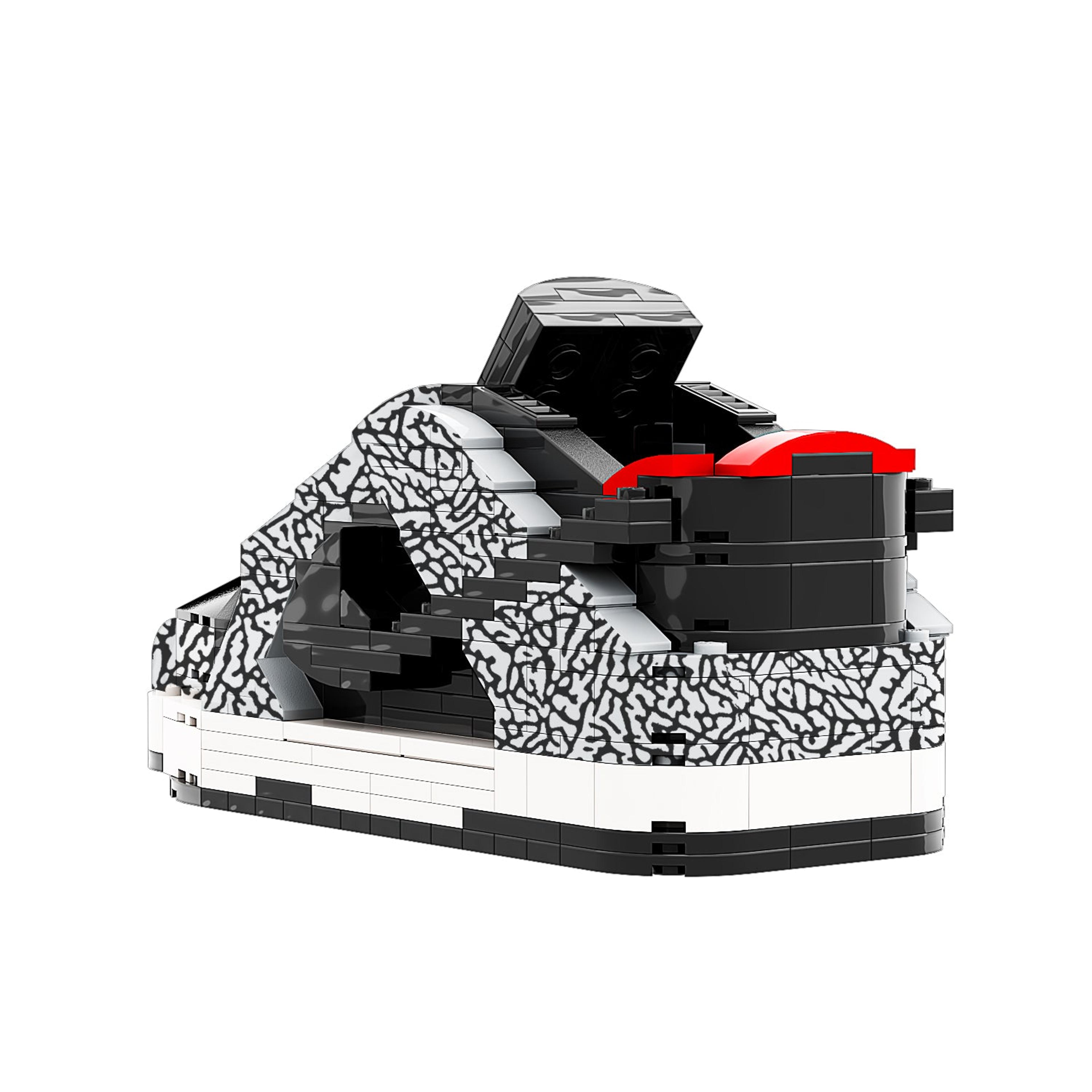 Alternate View 3 of REGULAR SB Dunk SUP "Black Cement" Sneaker Bricks with Mini Figu