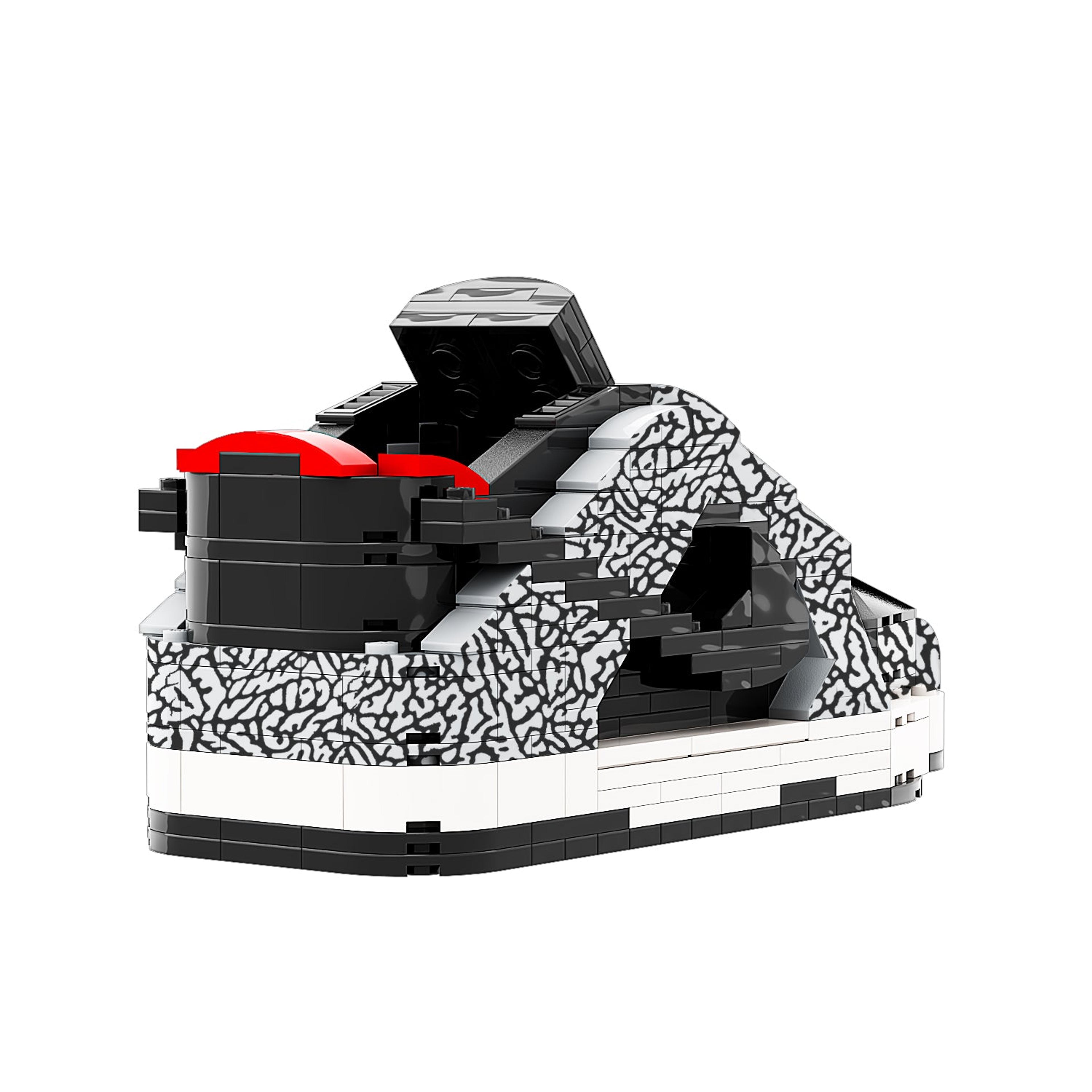 Alternate View 7 of REGULAR SB Dunk SUP "Black Cement" Sneaker Bricks with Mini Figu
