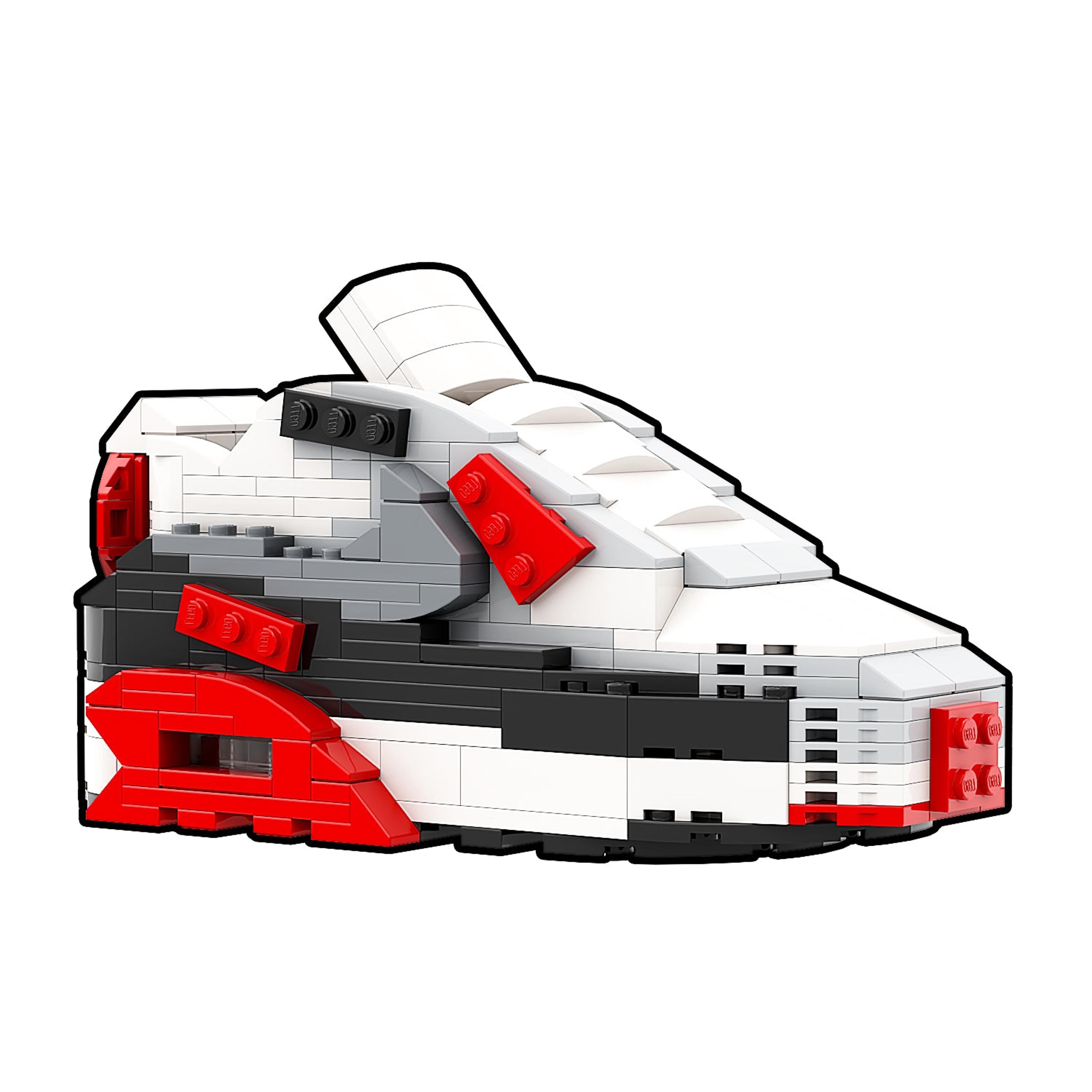 Alternate View 6 of REGULAR "Air Max 90 Infrared" Sneaker Bricks with Mini Figure