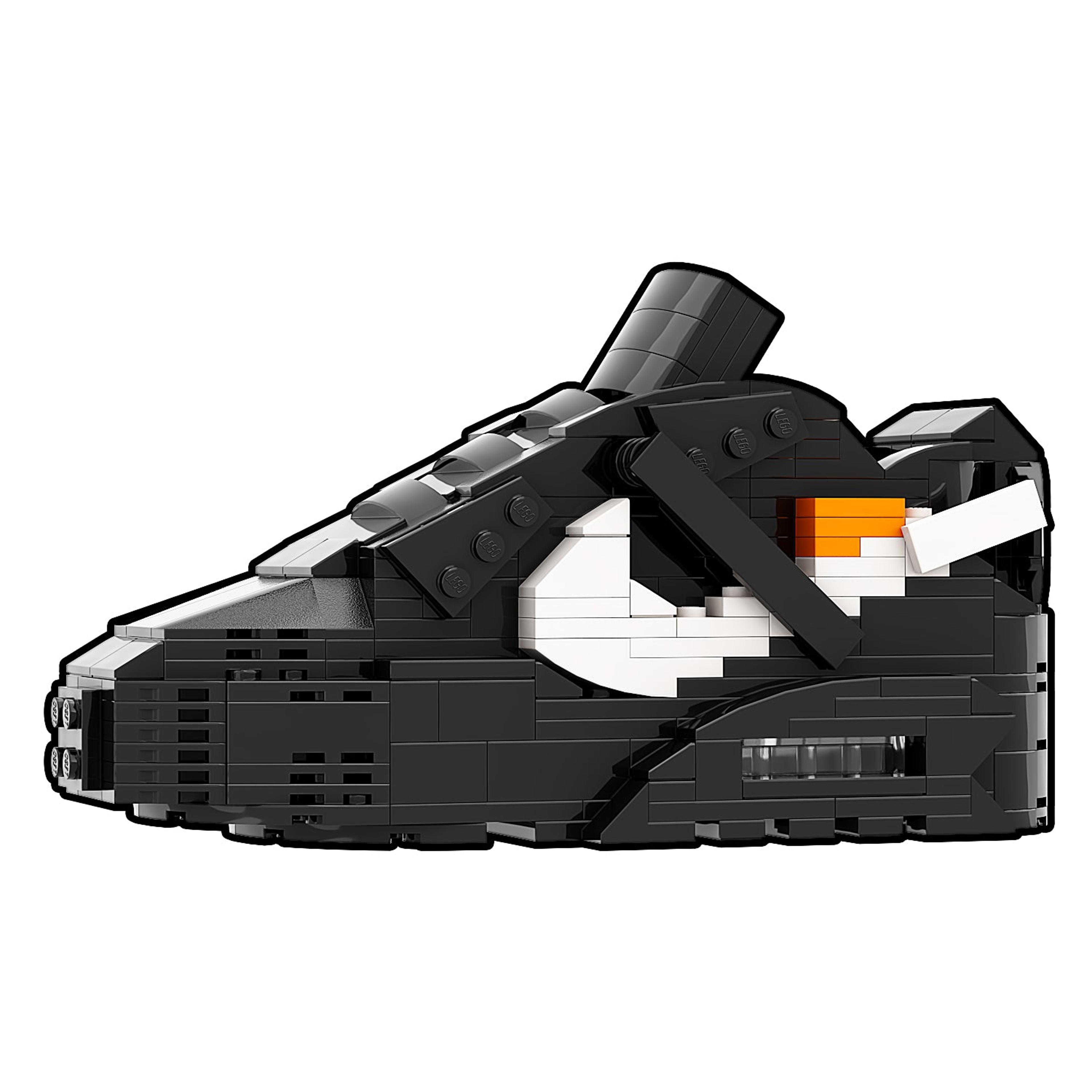 REGULAR Air Max 90 "Off-White Black" Sneaker Bricks with Mini Fi