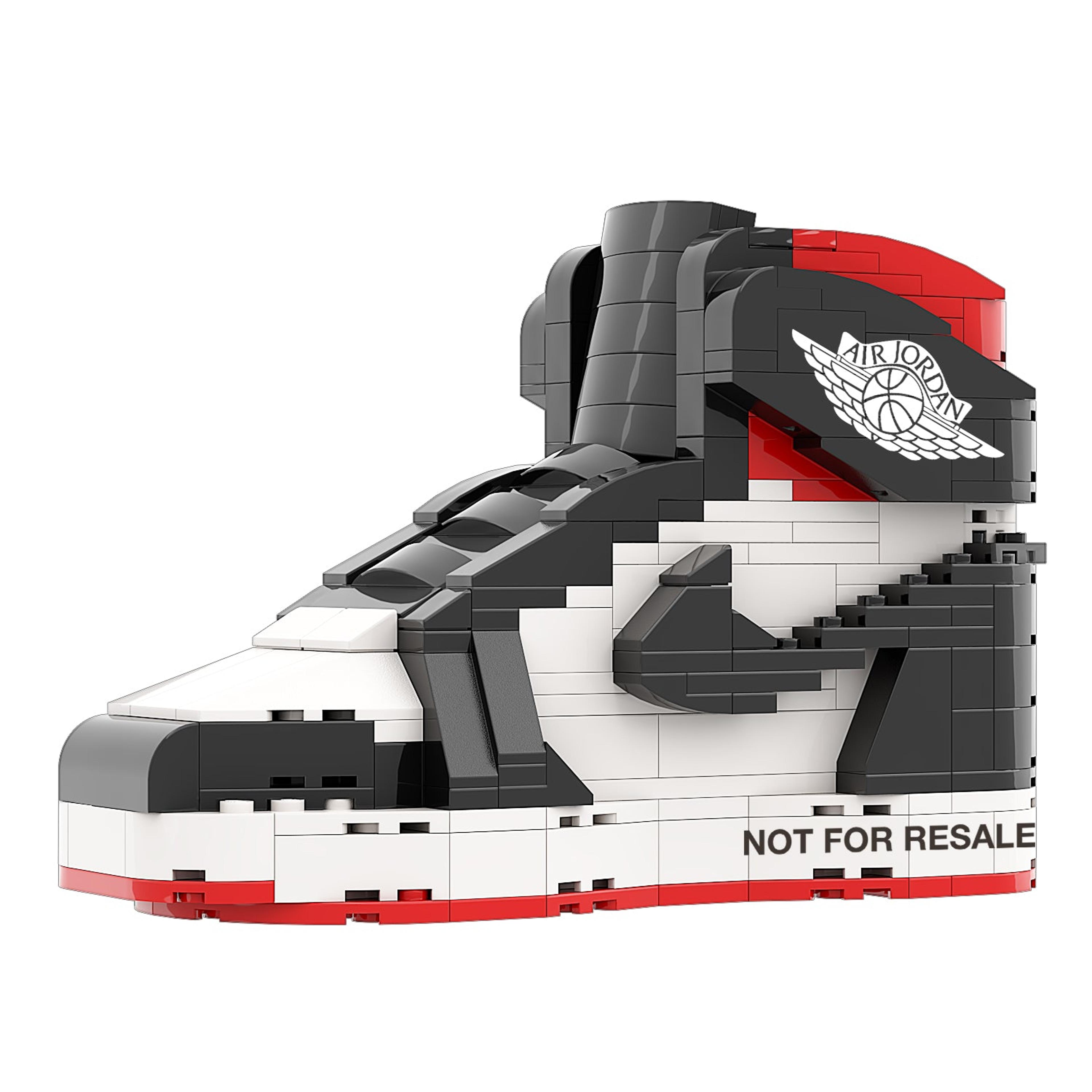 REGULAR "AJ1 NOT FOR RESALE Varsity Red" Sneaker Bricks with Min
