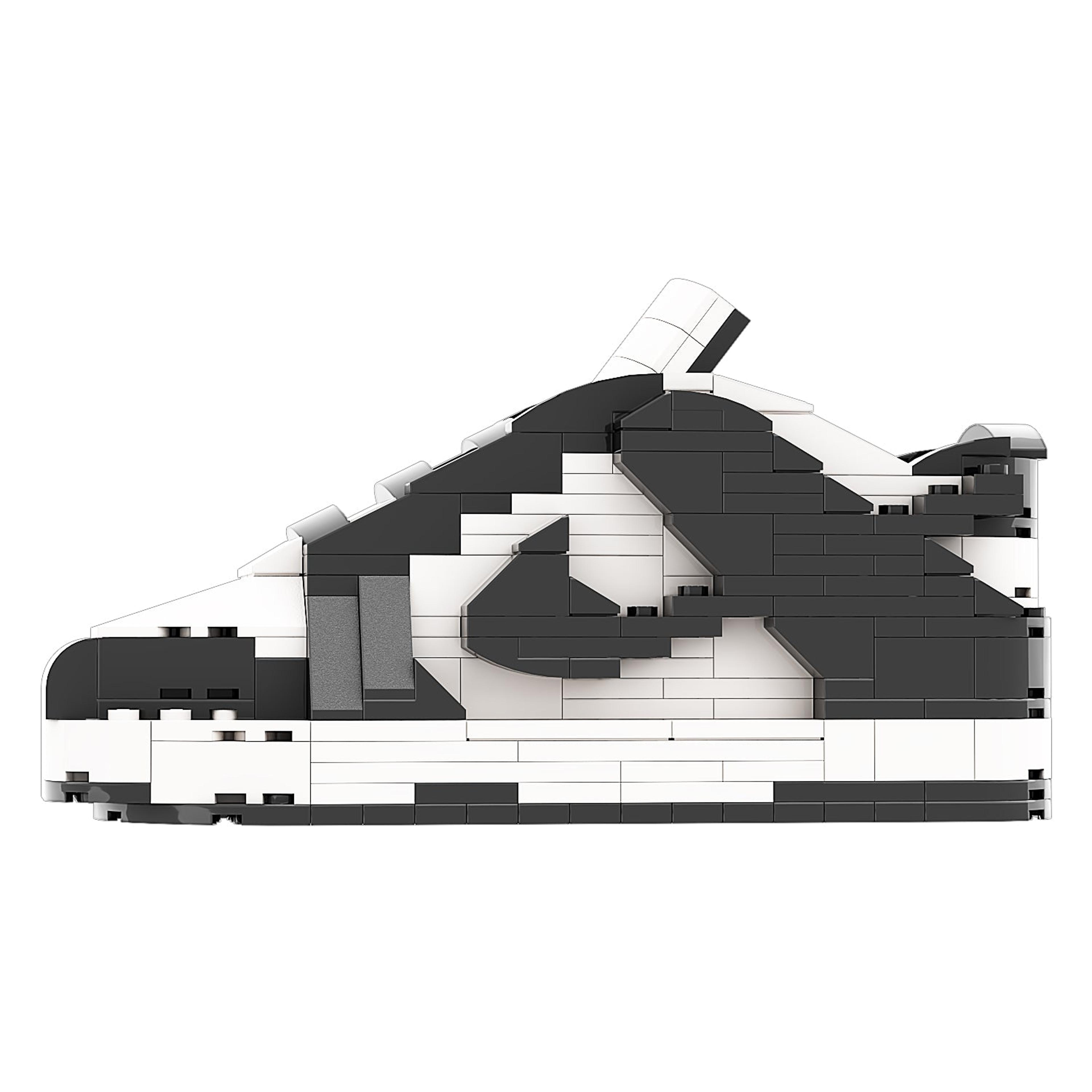 Alternate View 1 of REGULAR "SB Dunk Panda" Sneaker Bricks with Mini Figure