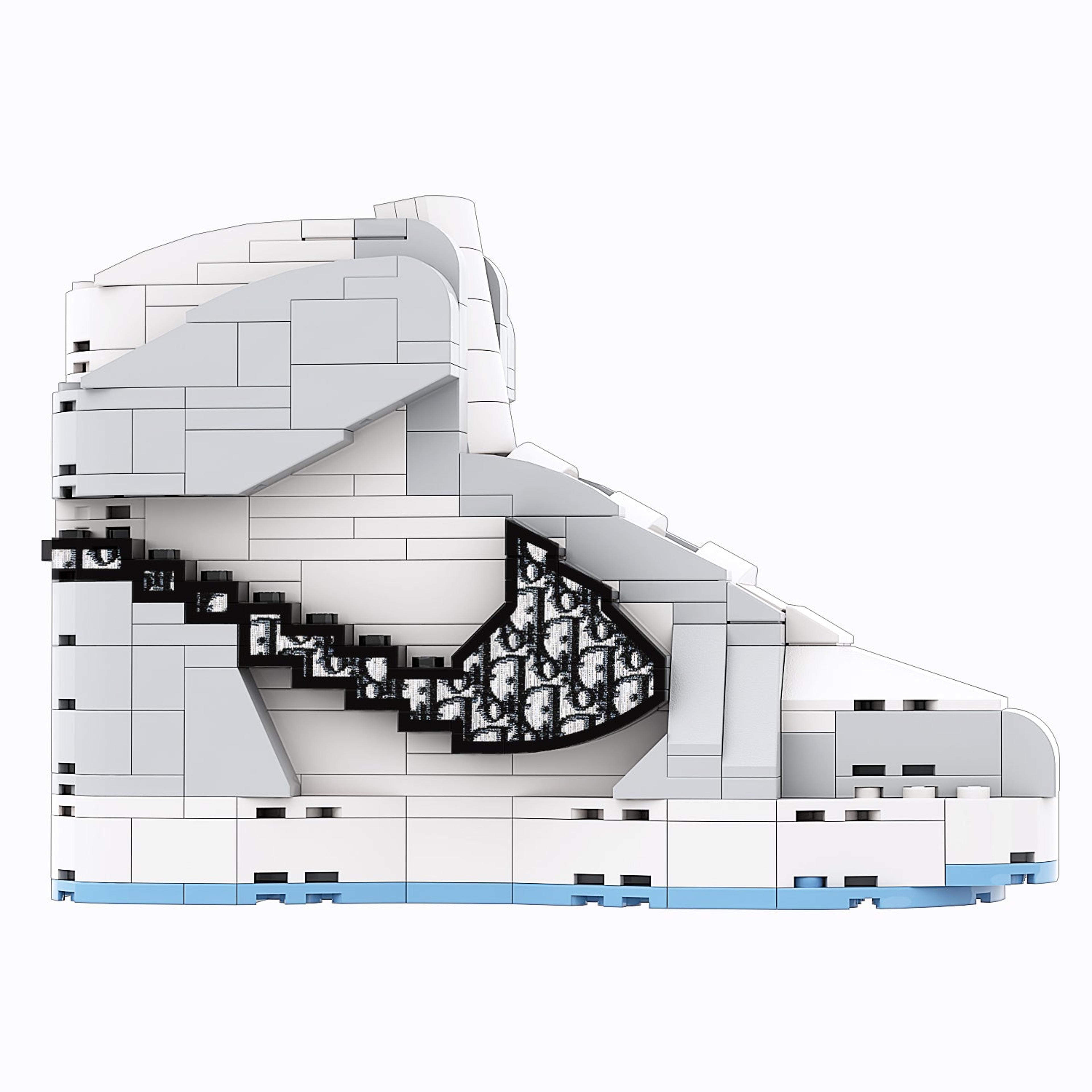 Alternate View 4 of REGULAR "AJ1 Dior High" Sneaker Bricks with Mini Figure