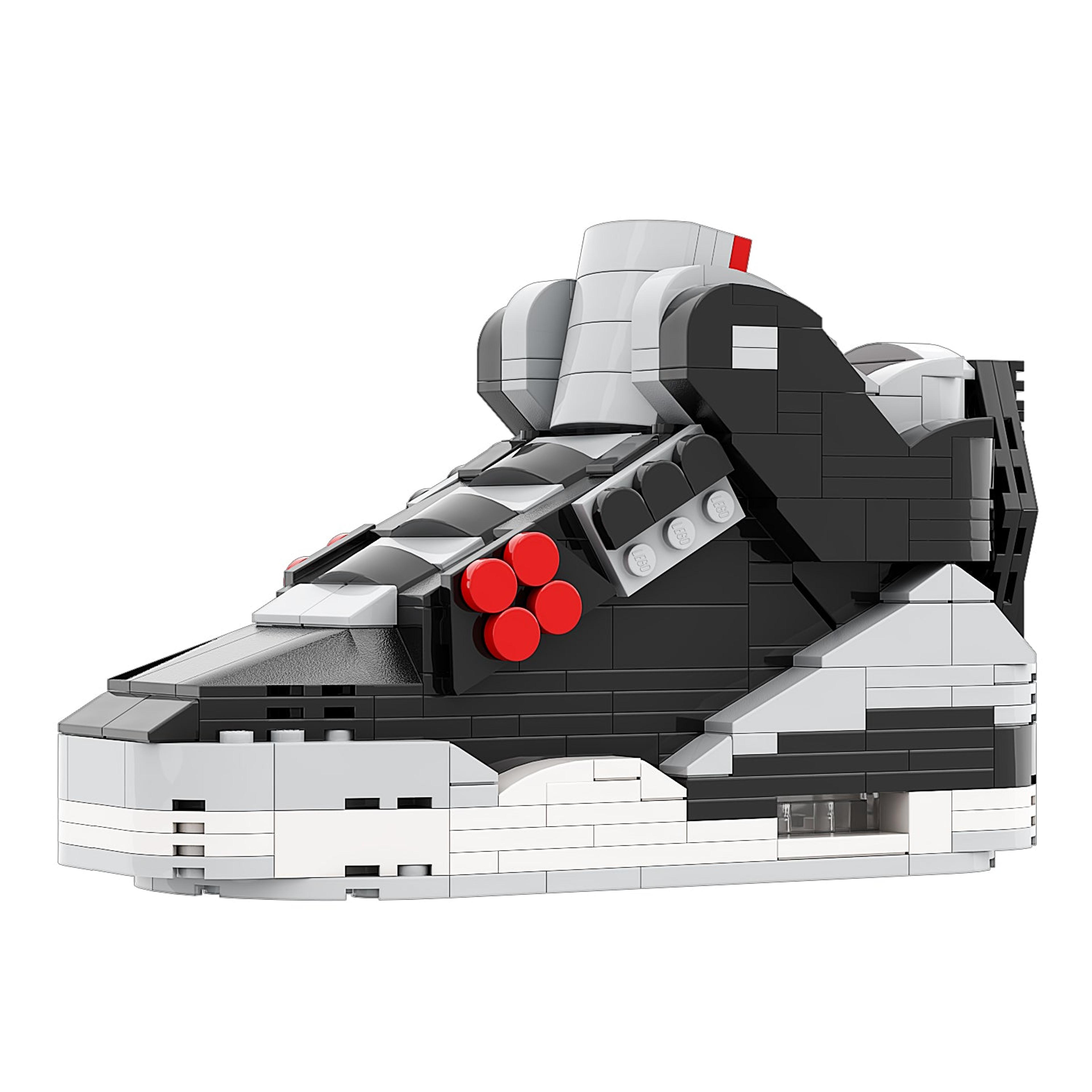 REGULAR AJ3 "Black Cement" Sneaker Bricks Sneaker with Mini Figu