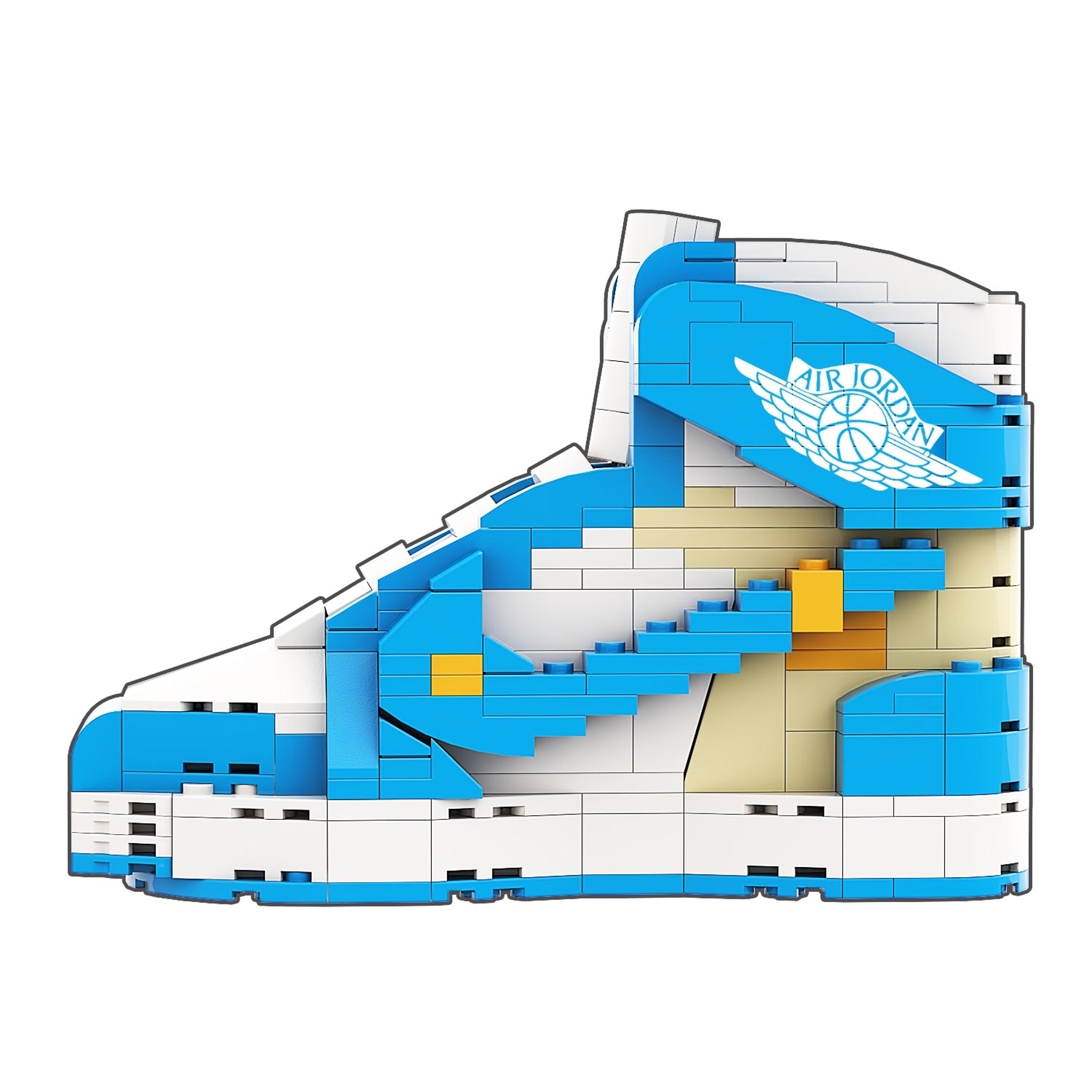 Alternate View 1 of REGULAR "AJ1 Off-White UNC" Sneaker Bricks with Mini Figure