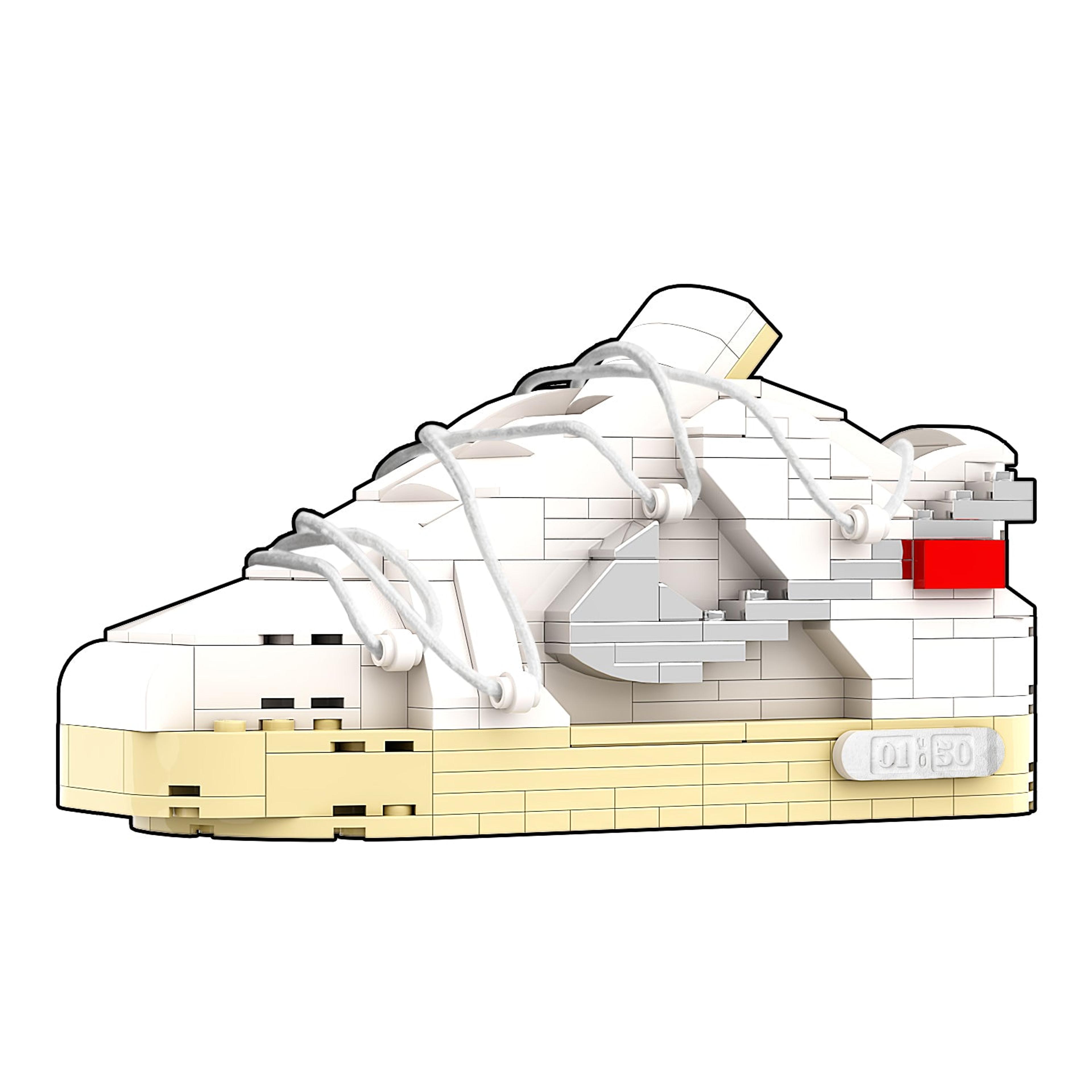REGULAR SB Dunk "Off-White Lot 1" Sneaker Bricks with Mini Figur