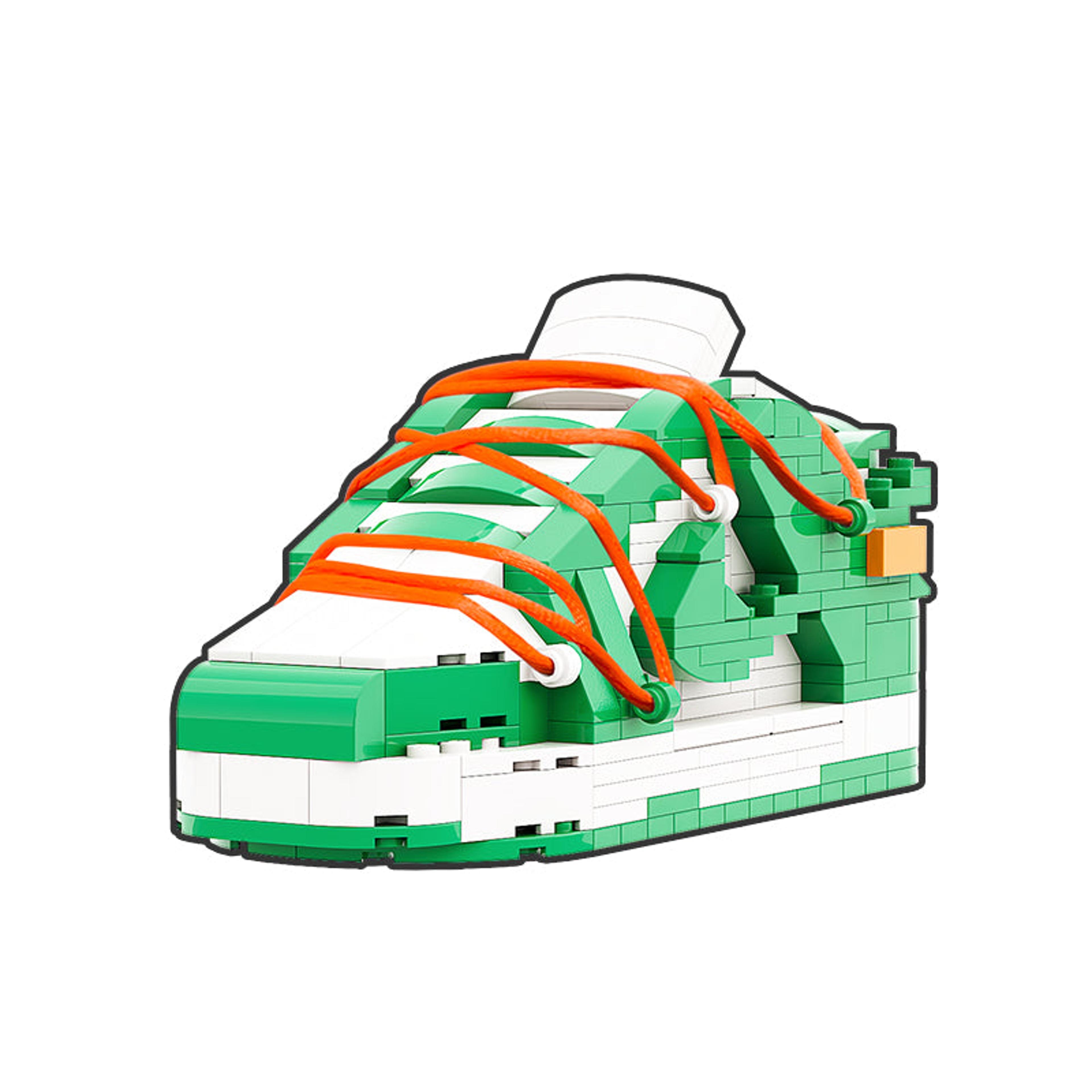Alternate View 2 of REGULAR  "SB Dunk Off-White Pine Green" Sneaker Bricks with Mini