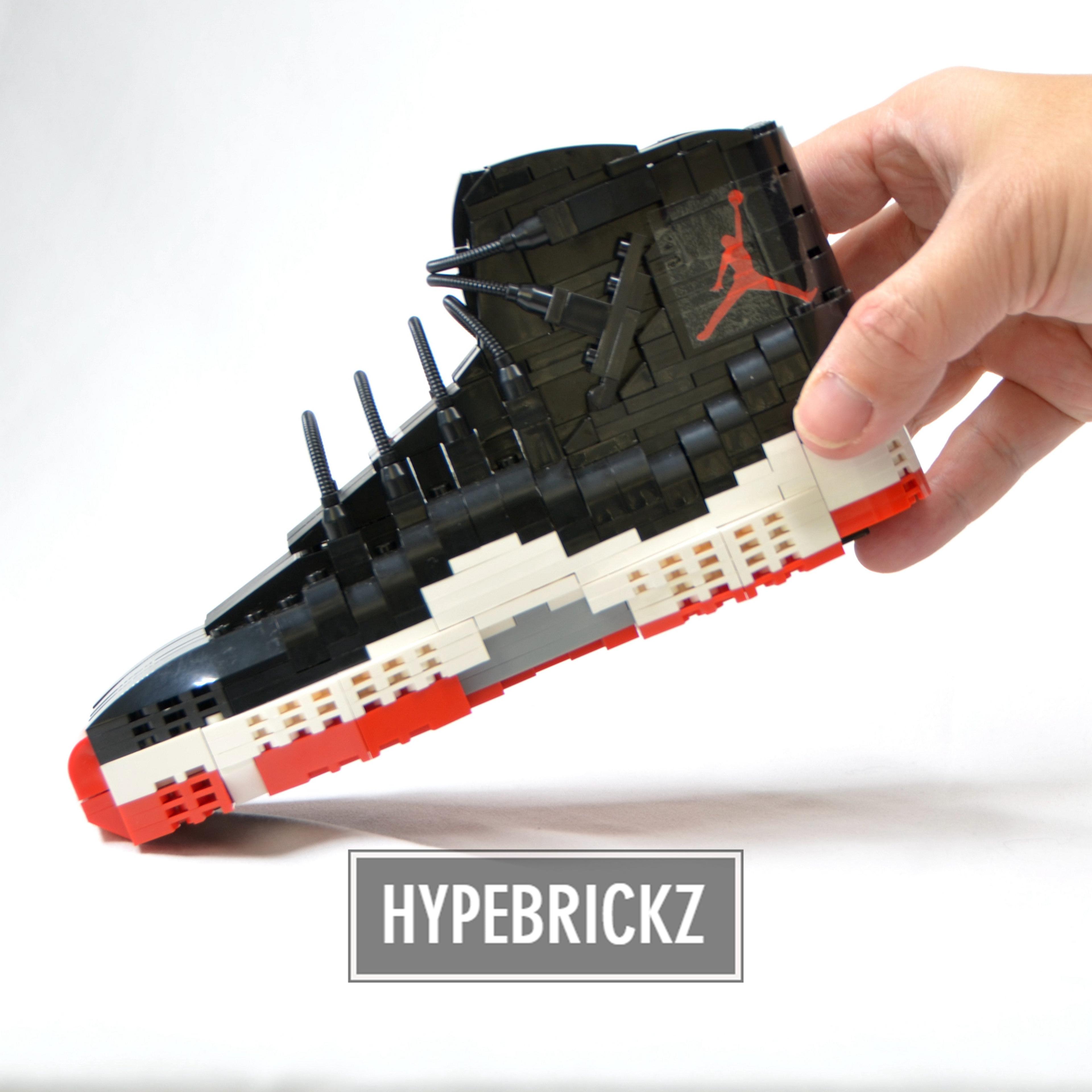 LARGE AJ11 "BRED"/"72-10" 2 in 1 Sneaker Bricks Sneaker 3D Puzzl