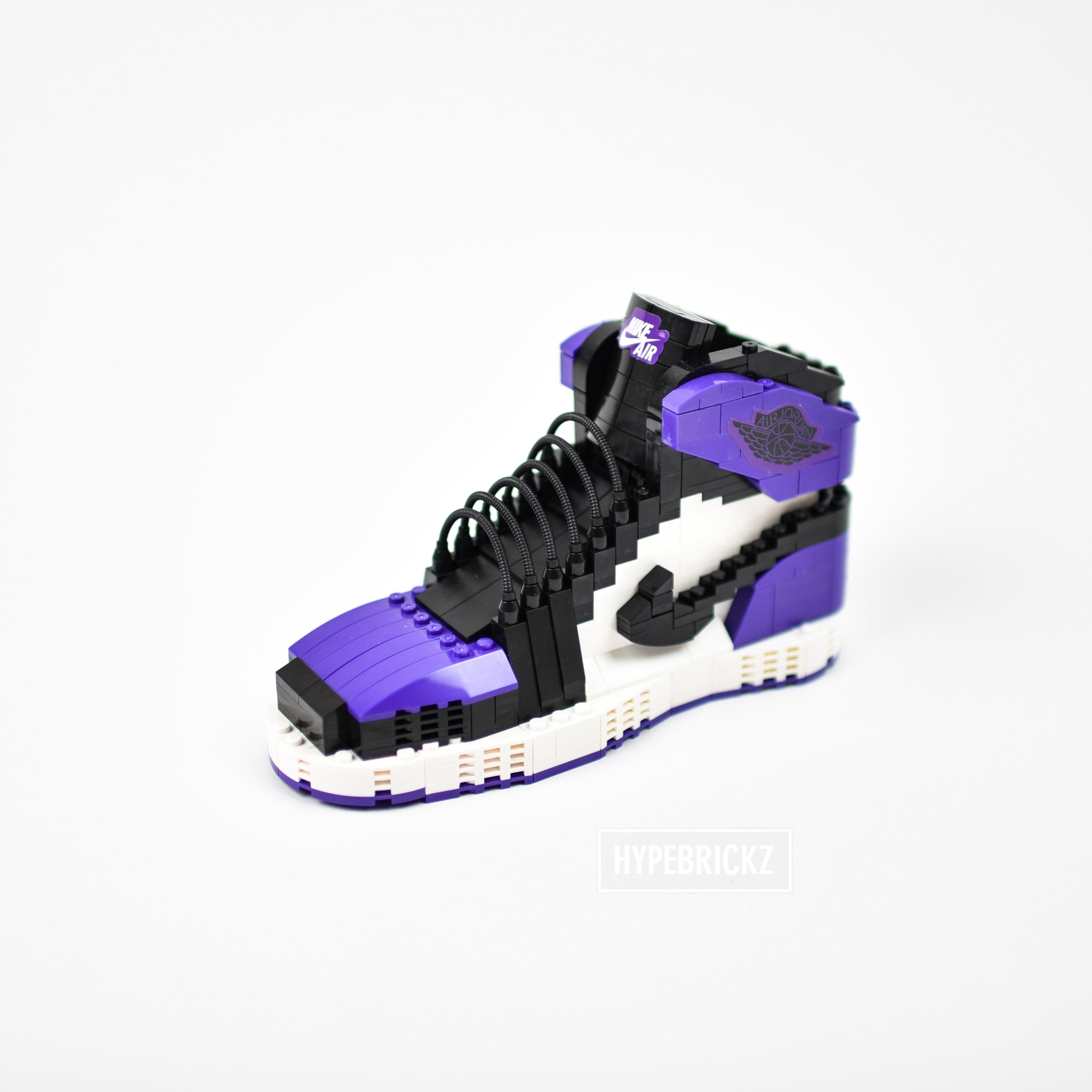 Alternate View 1 of LARGE AJ1 "Court Purple" Sneaker Bricks Sneaker 3D Puzzle Buildi