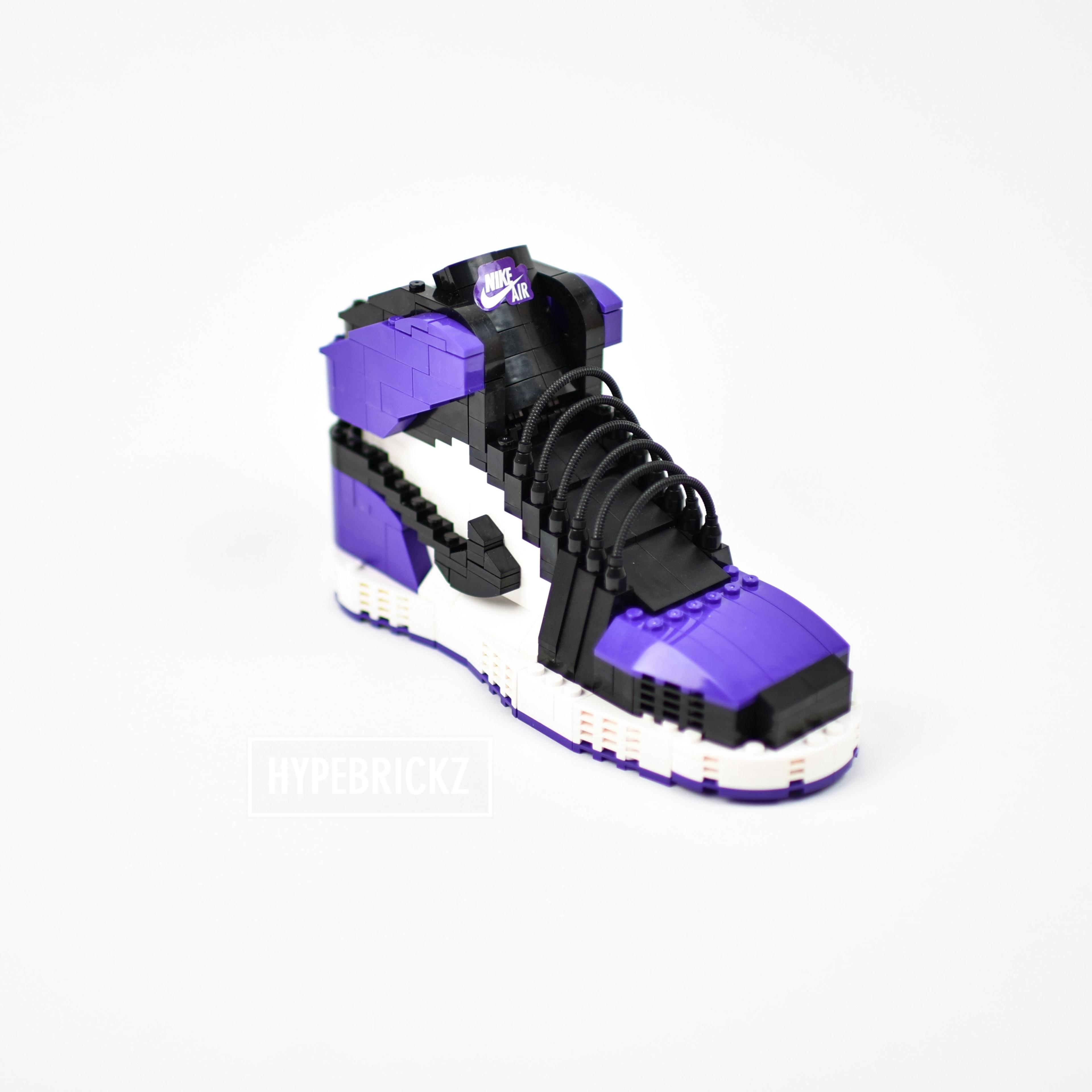 Alternate View 2 of LARGE AJ1 "Court Purple" Sneaker Bricks Sneaker 3D Puzzle Buildi