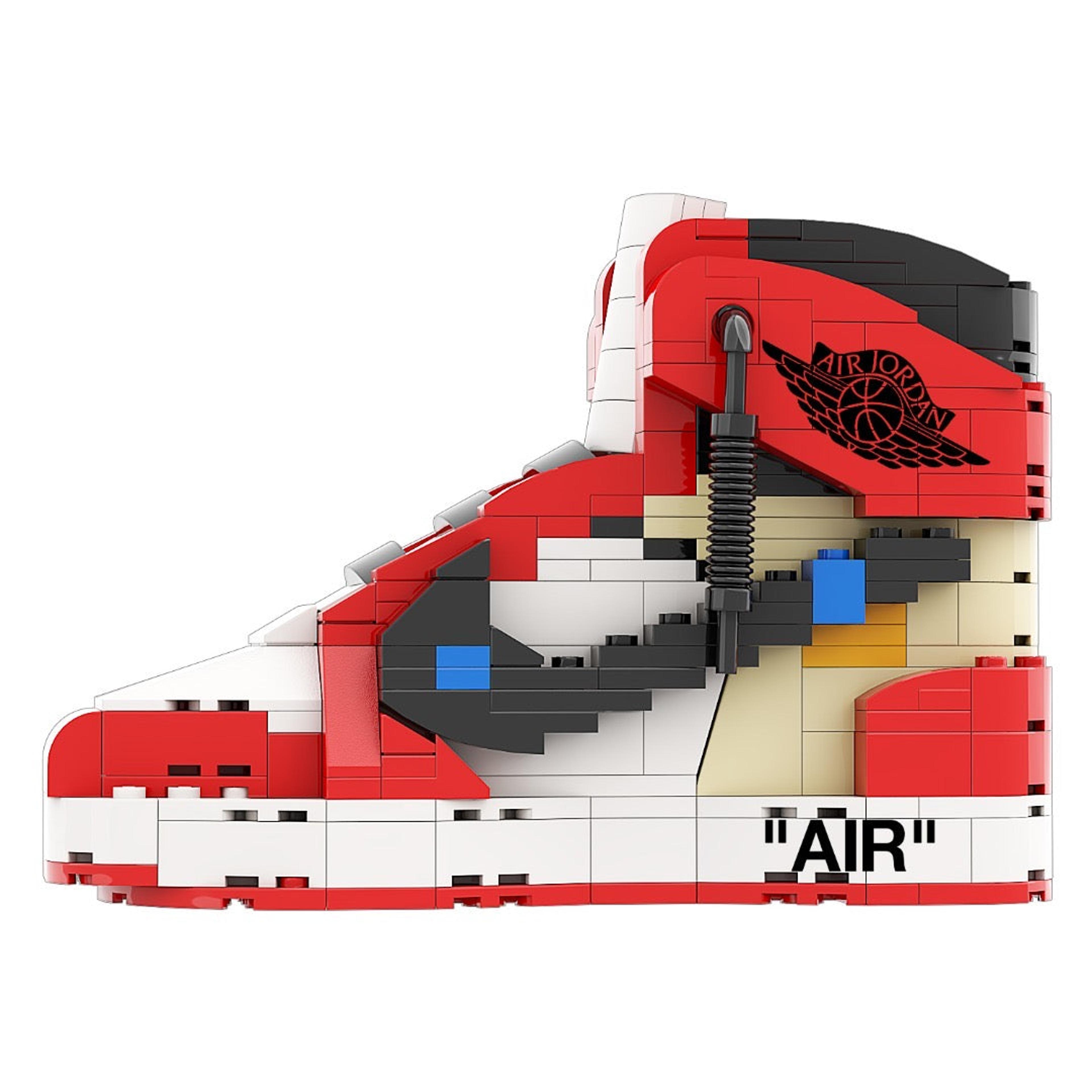 Alternate View 13 of REGULAR "AJ1 Off White Chicago" Sneaker Bricks with Mini Figure