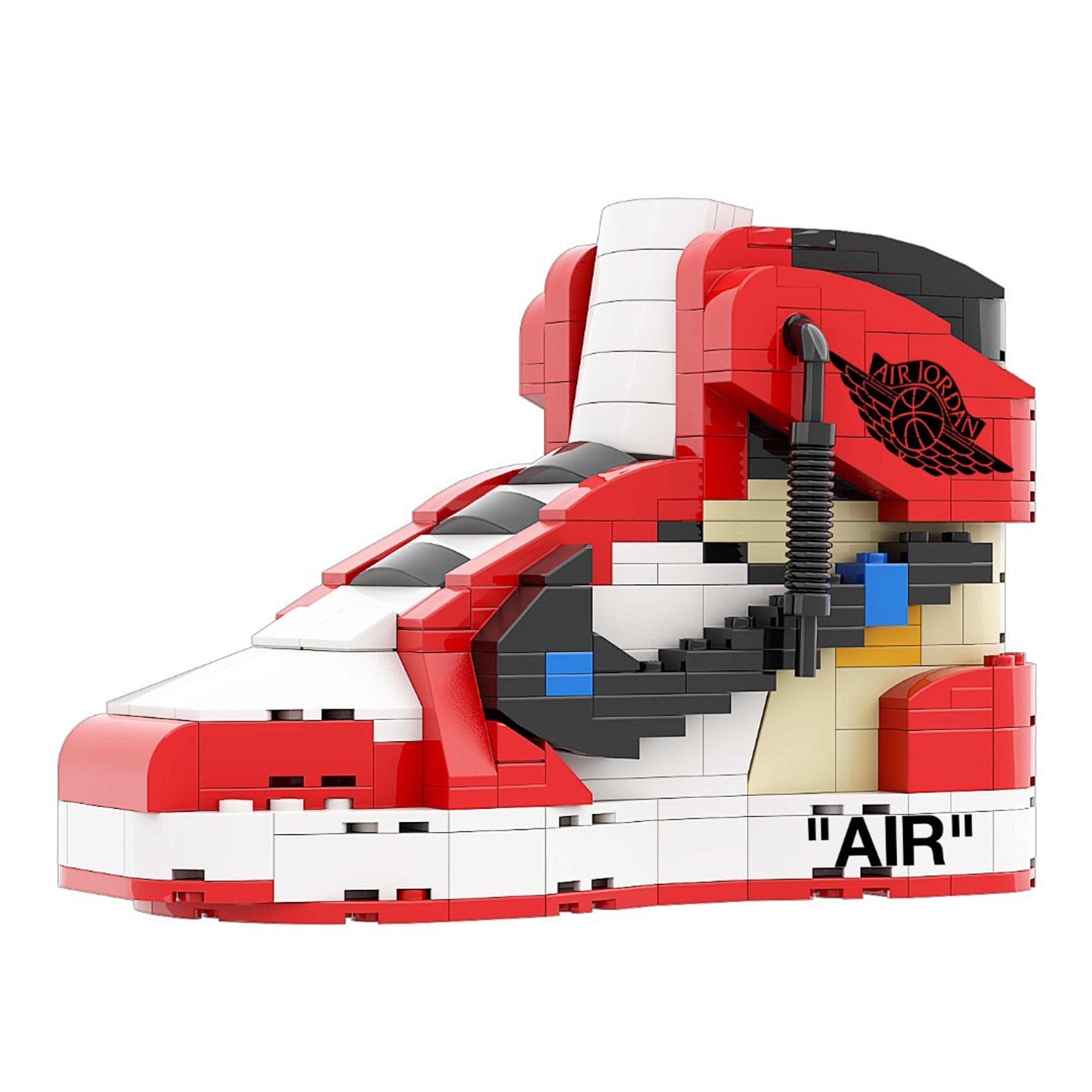 Alternate View 14 of REGULAR "AJ1 Off White Chicago" Sneaker Bricks with Mini Figure