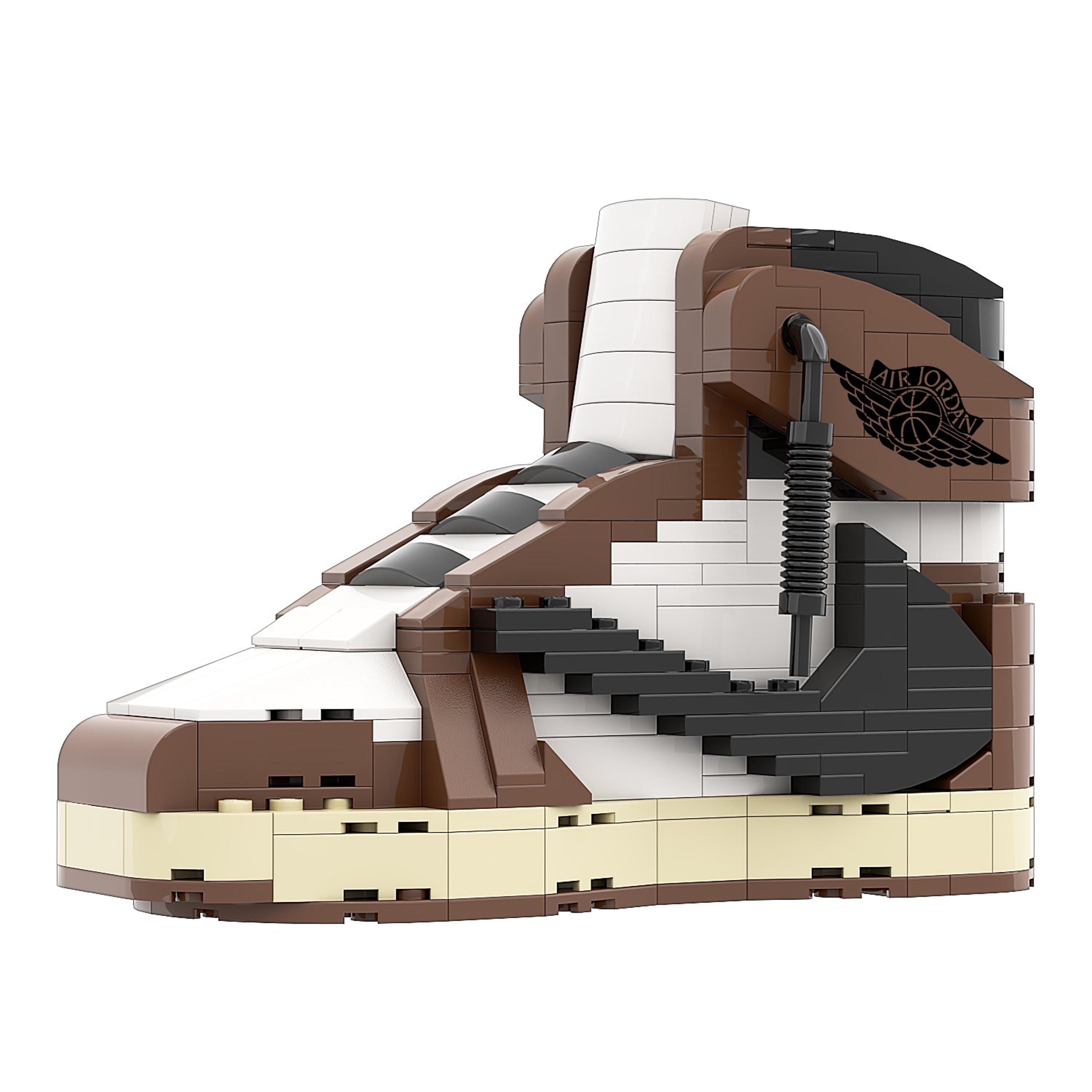 REGULAR "AJ1 Travis Scott OG High" Sneaker Bricks with Mini Figu
