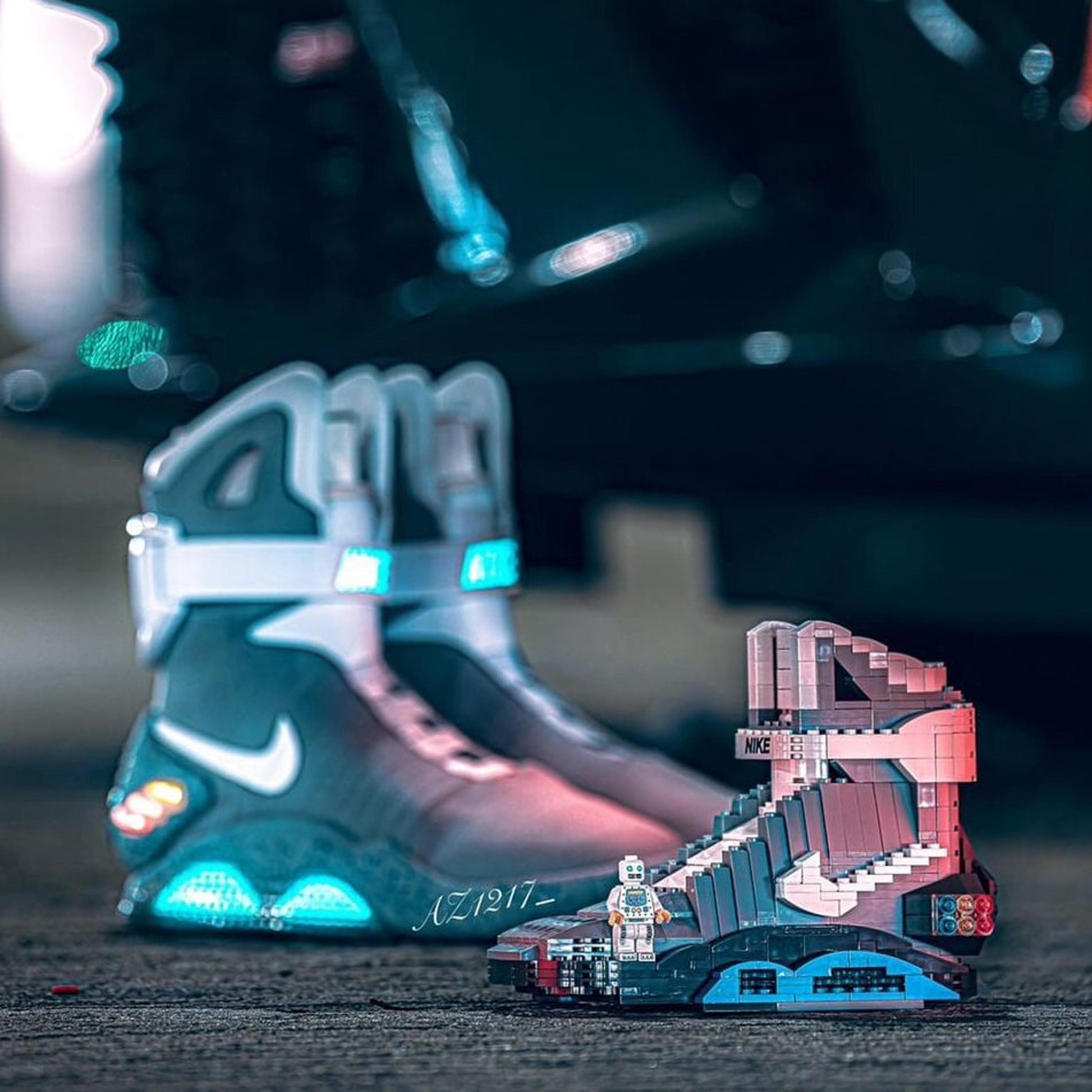 Alternate View 6 of LARGE Air Mag “Back to the Future” Sneaker Bricks Sneaker 3D
