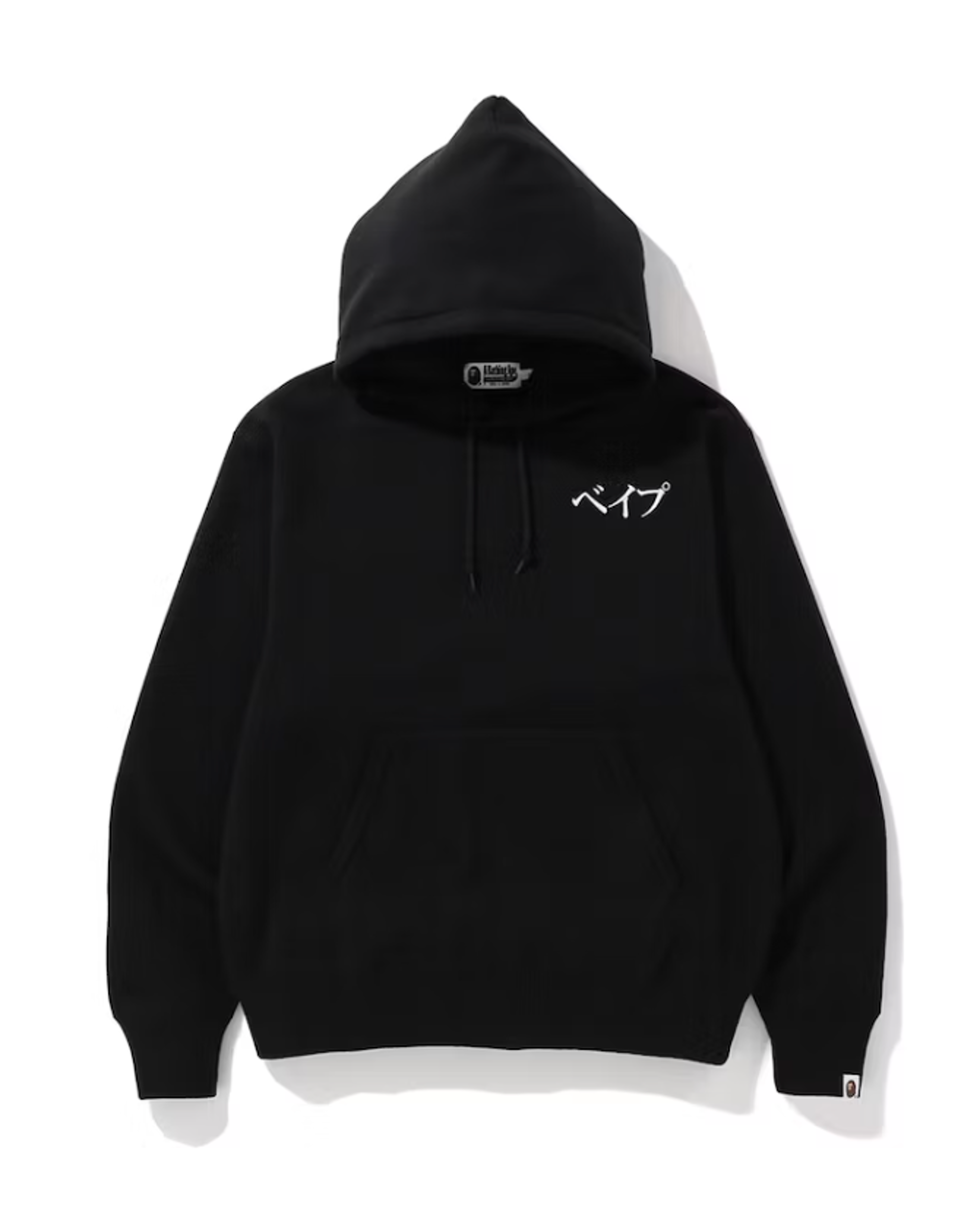 BAPE Embroidery Relaxed Pullover Hoodie Black