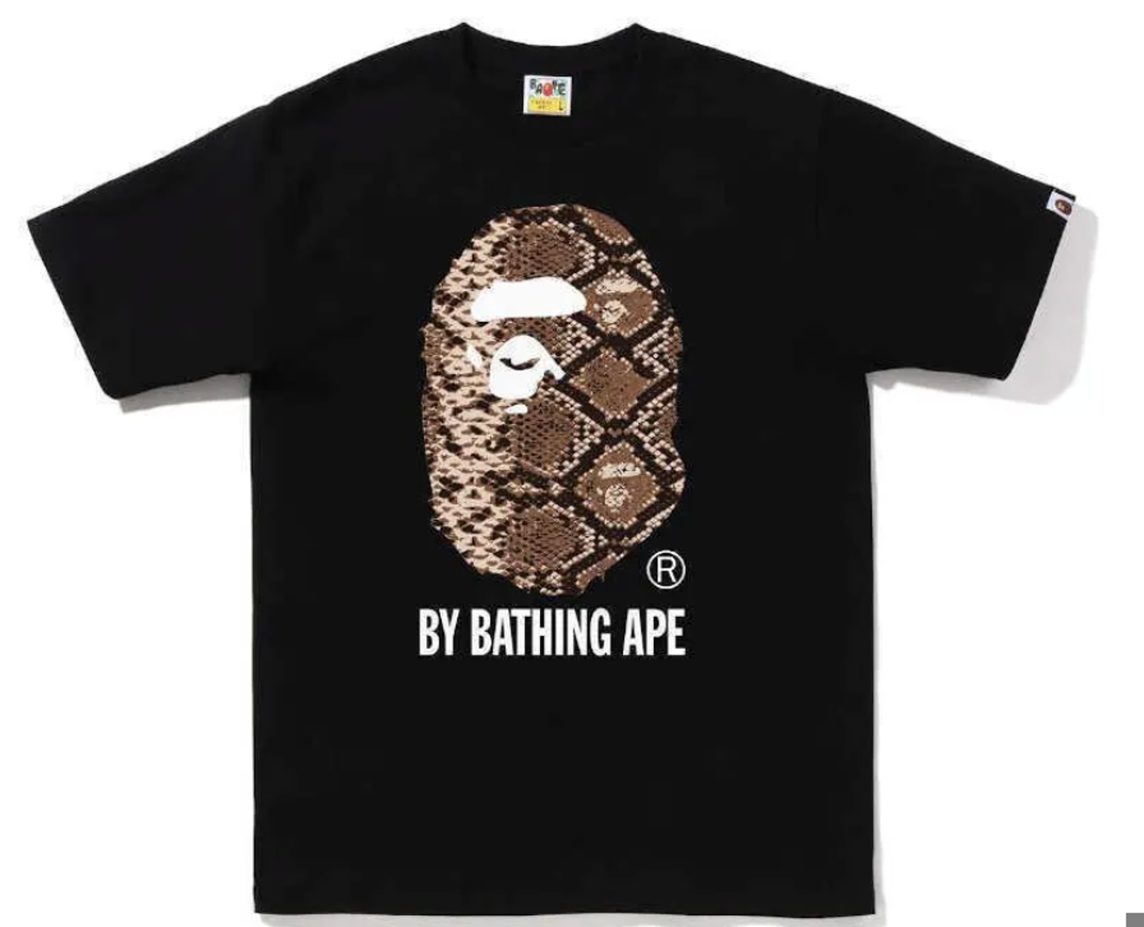 BAPE Snake By Bathing Ape Tee Black Beige