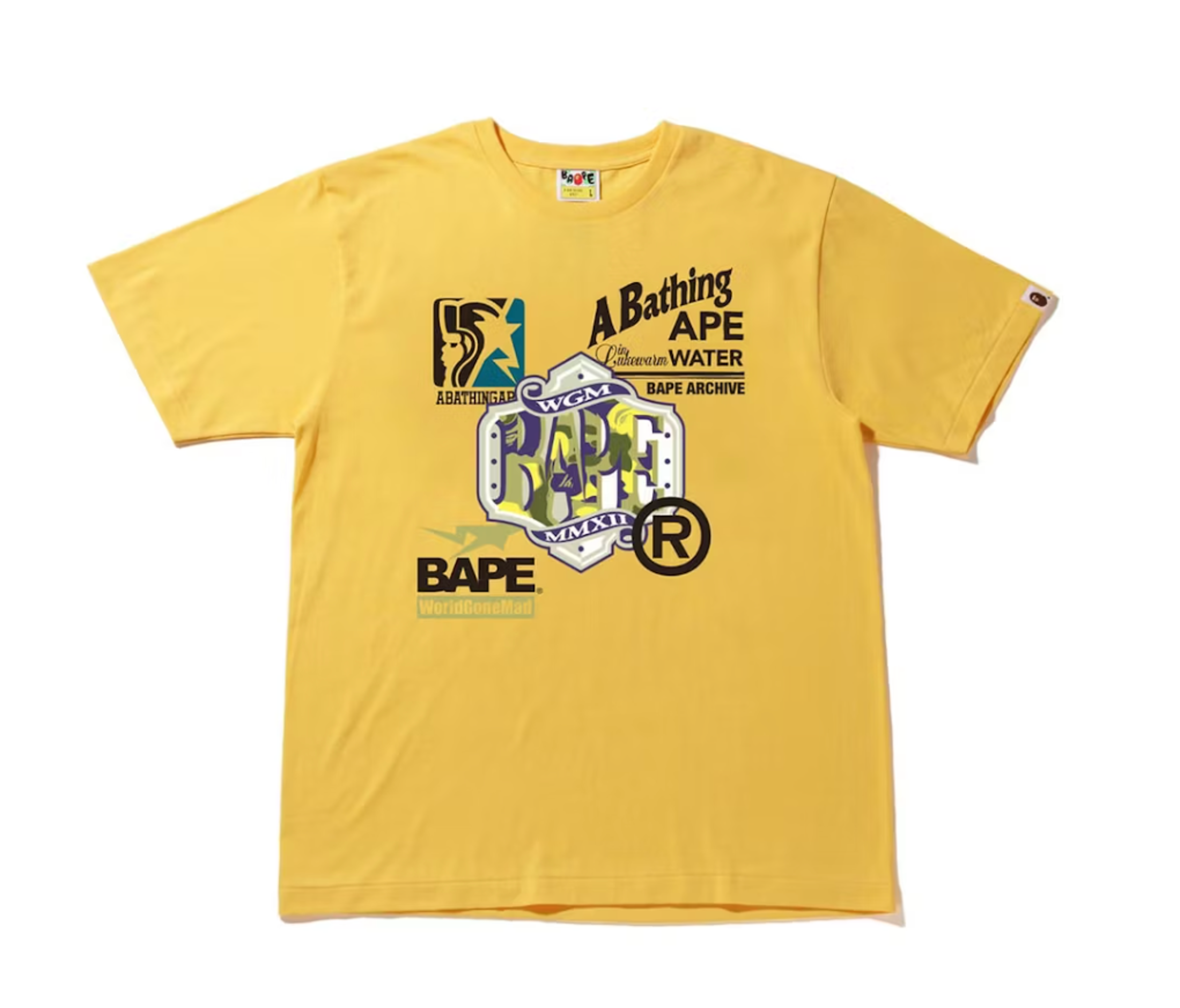 BAPE Archive Graphic #10 Tee Yellow