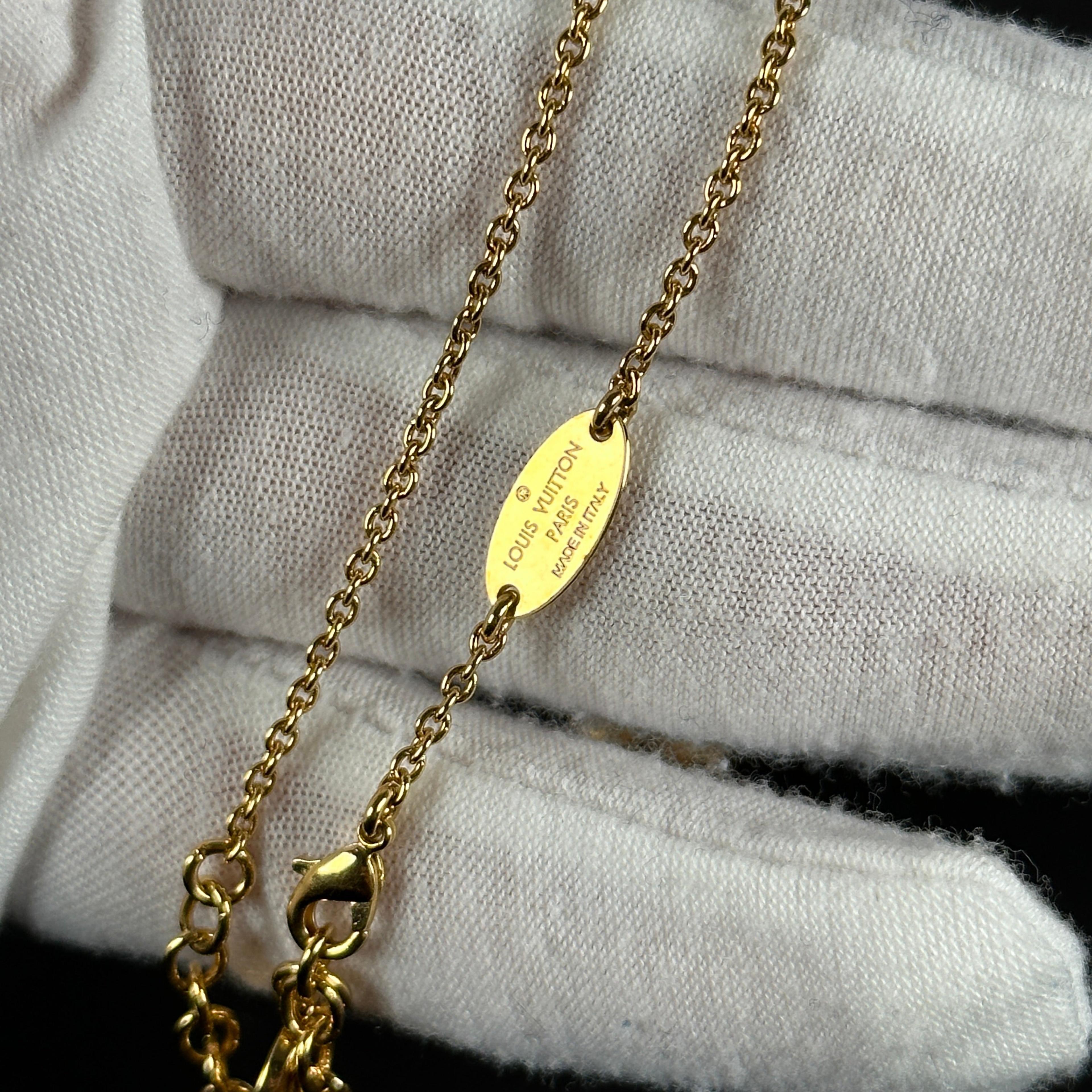 Louis Vuitton, Jewelry, Louis Vuitton Essential V Logo Chain Necklace  Gold Italy