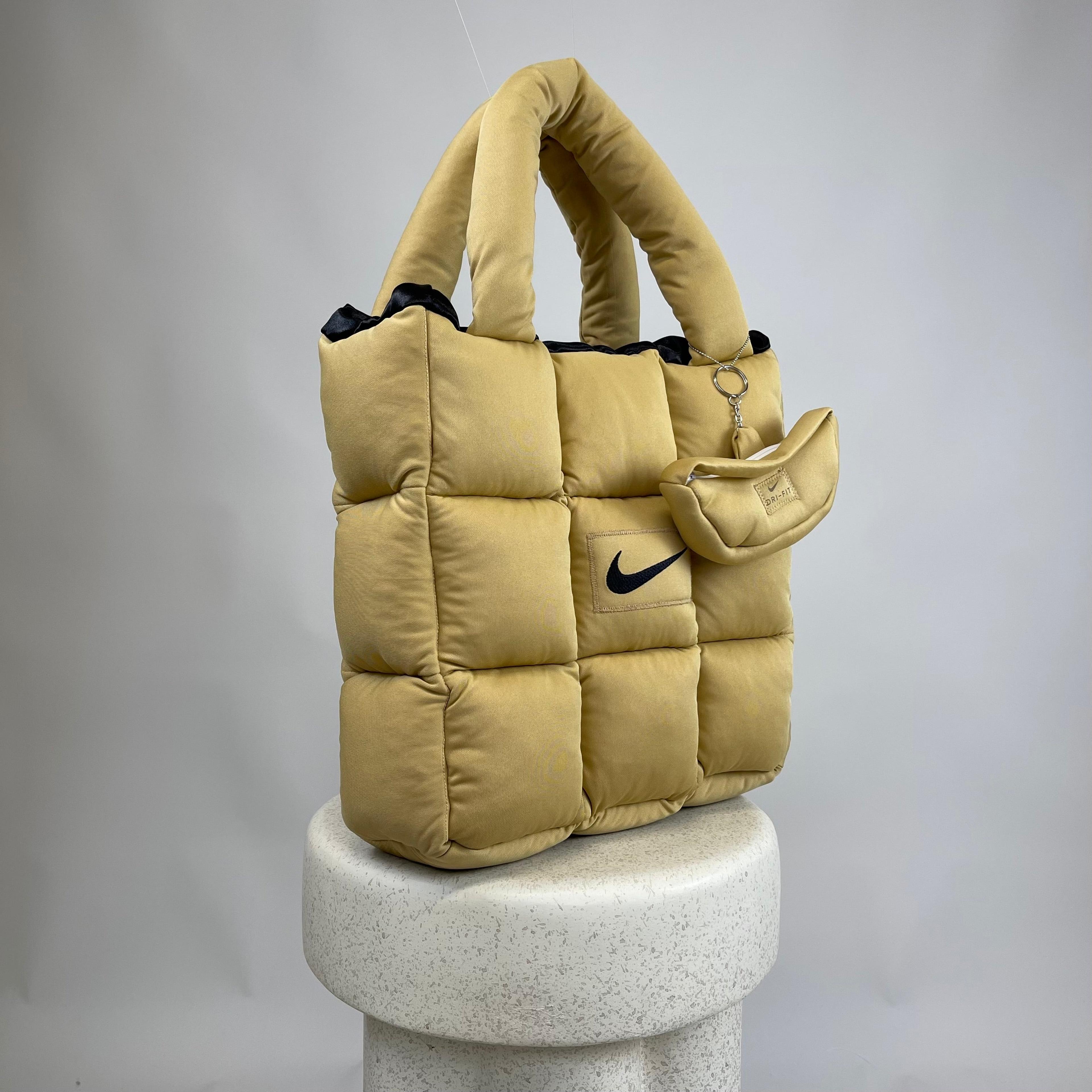 Boss Up Gold Puffer Bag with Mini Bag