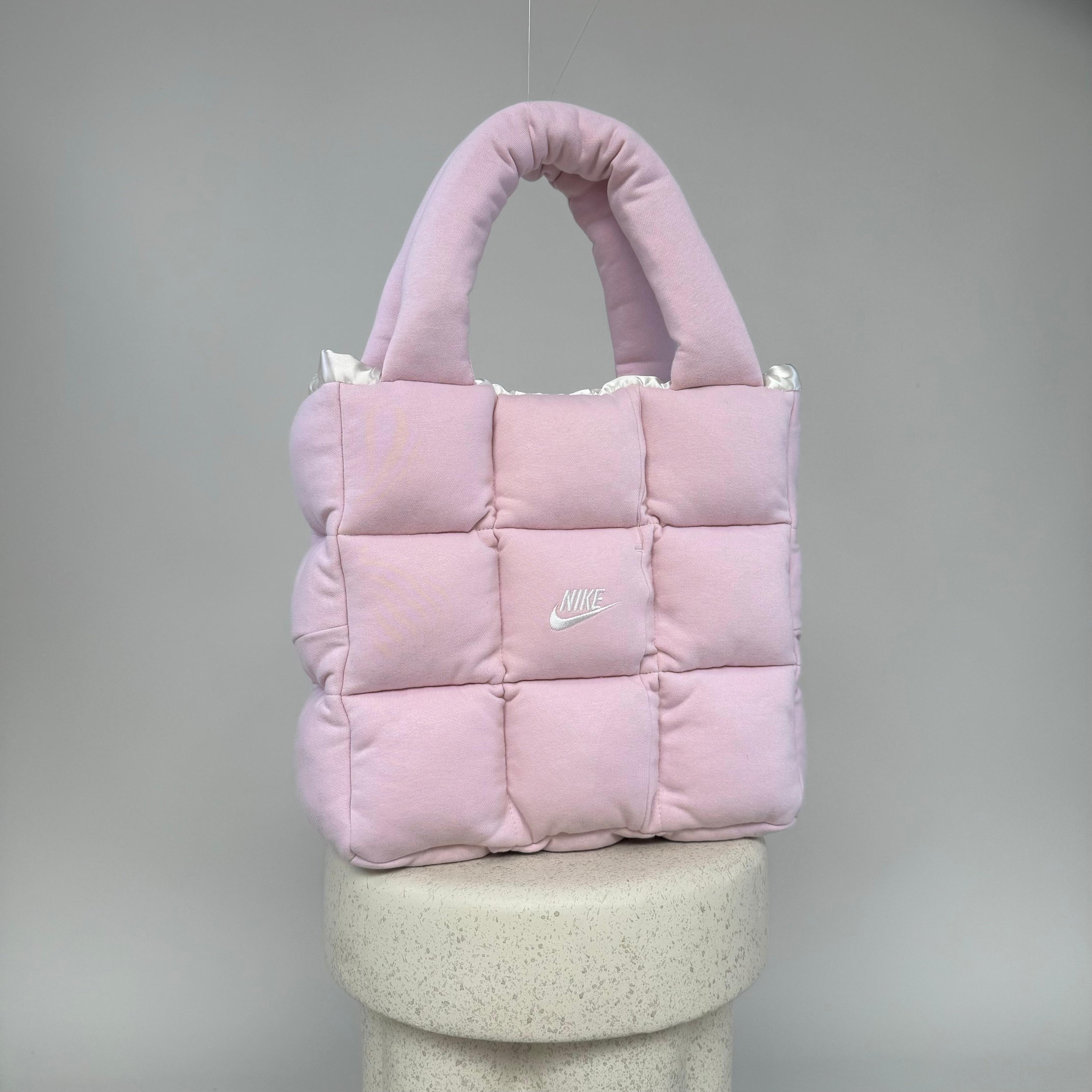 Boss Up Baby Pink Puffer Bag