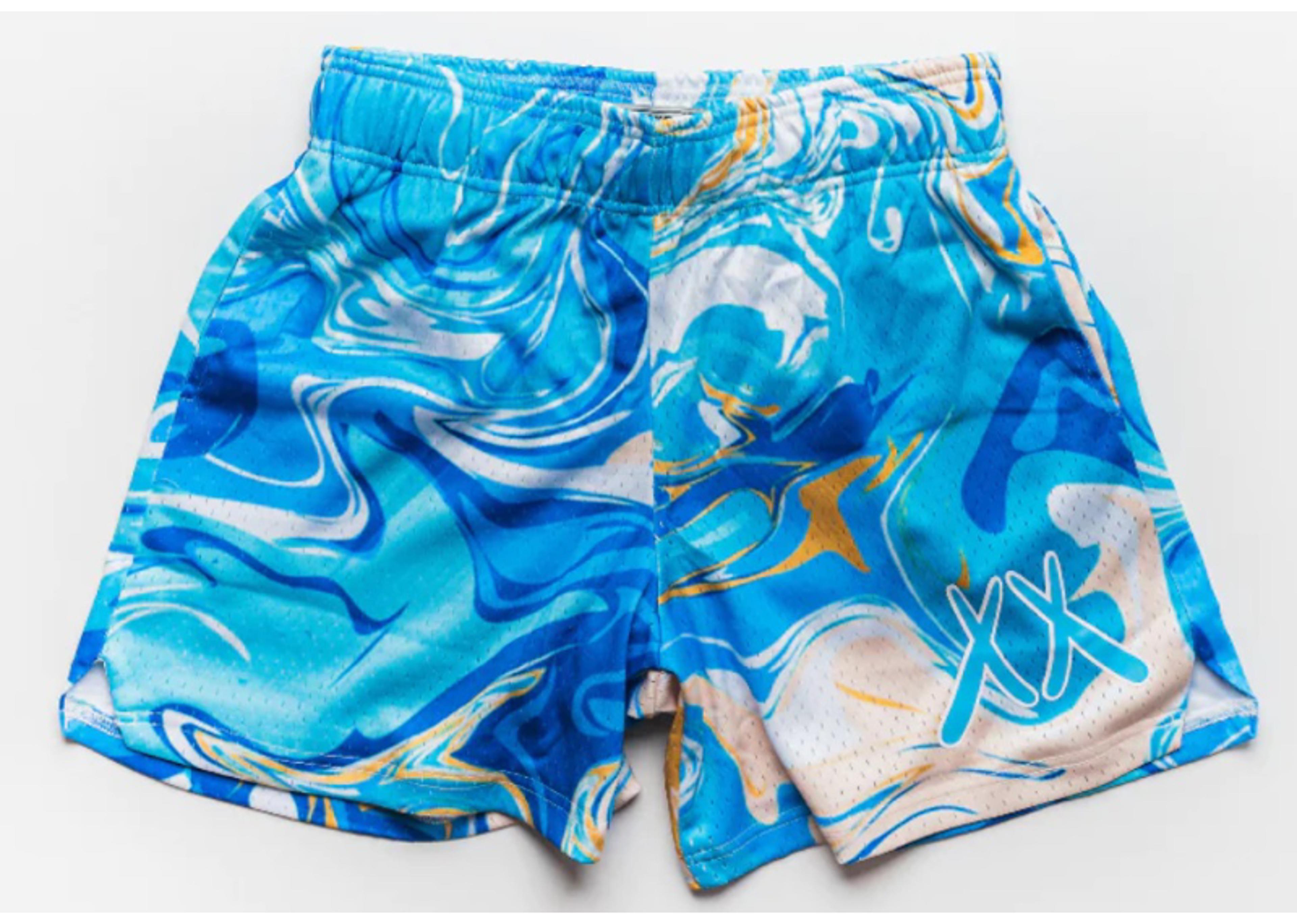 Krossd Tsunami Blue Marble Shorts