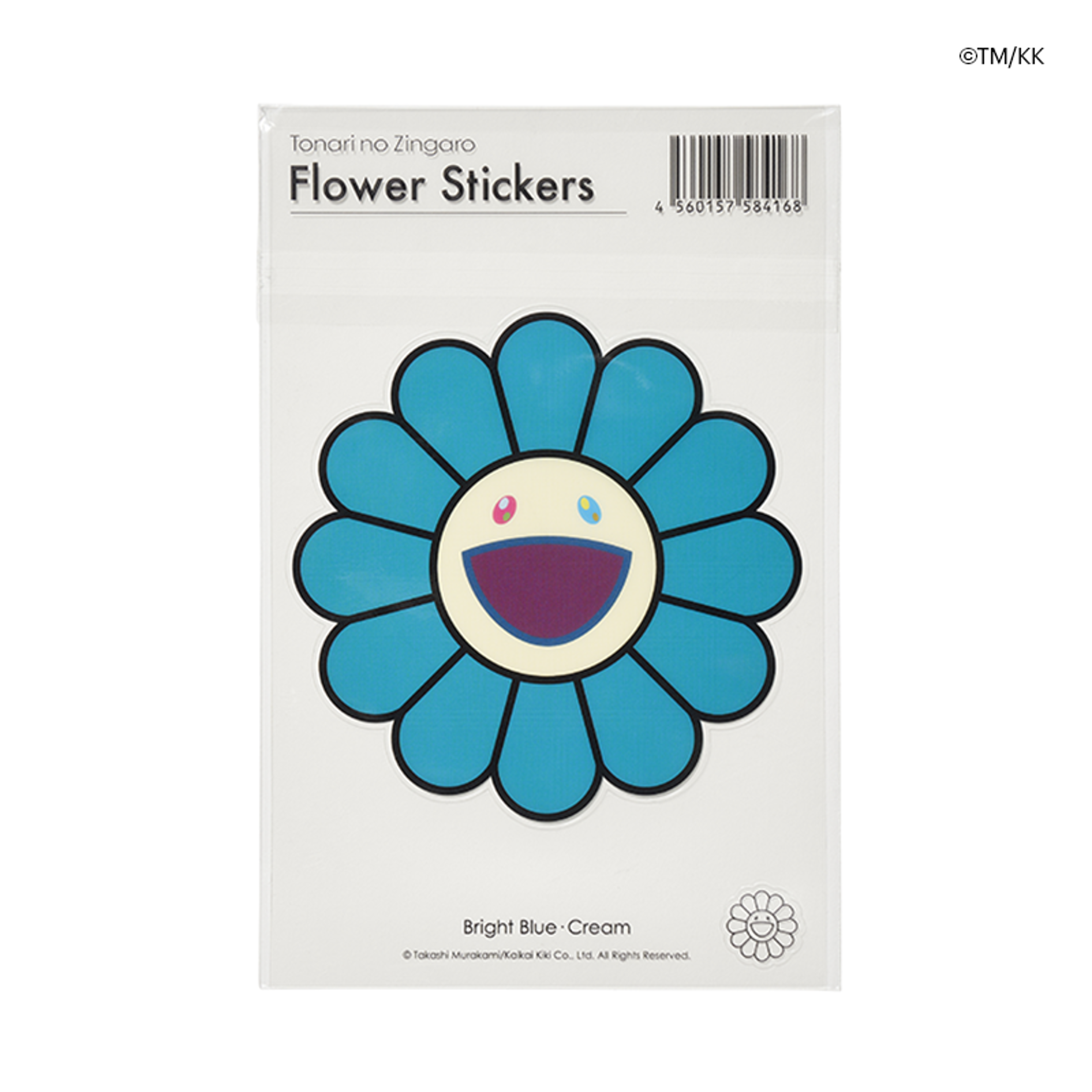 ©TM/KK Flower Stickers / Brightblue × Cream