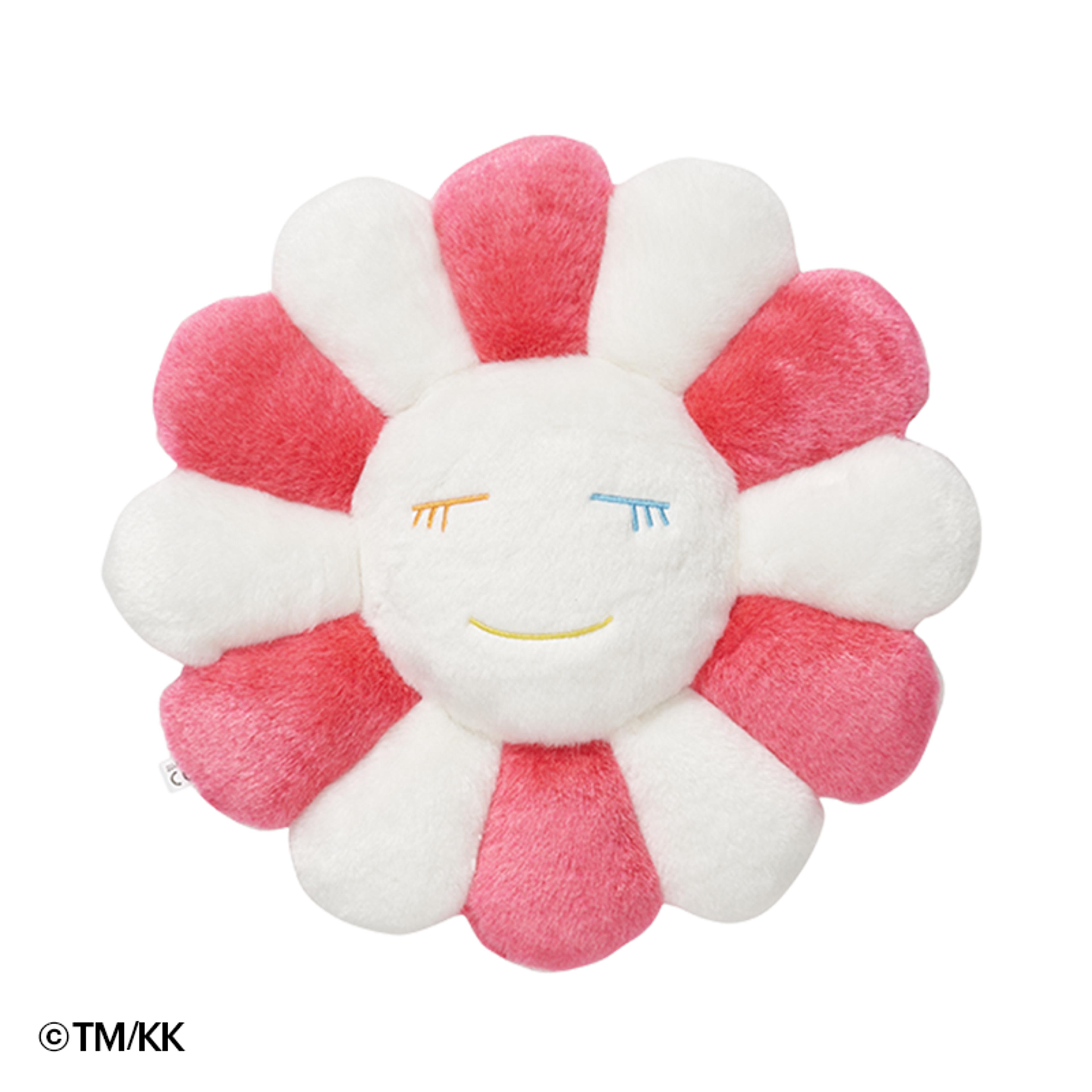Flower Cushion / Pink & White & White (30cm)