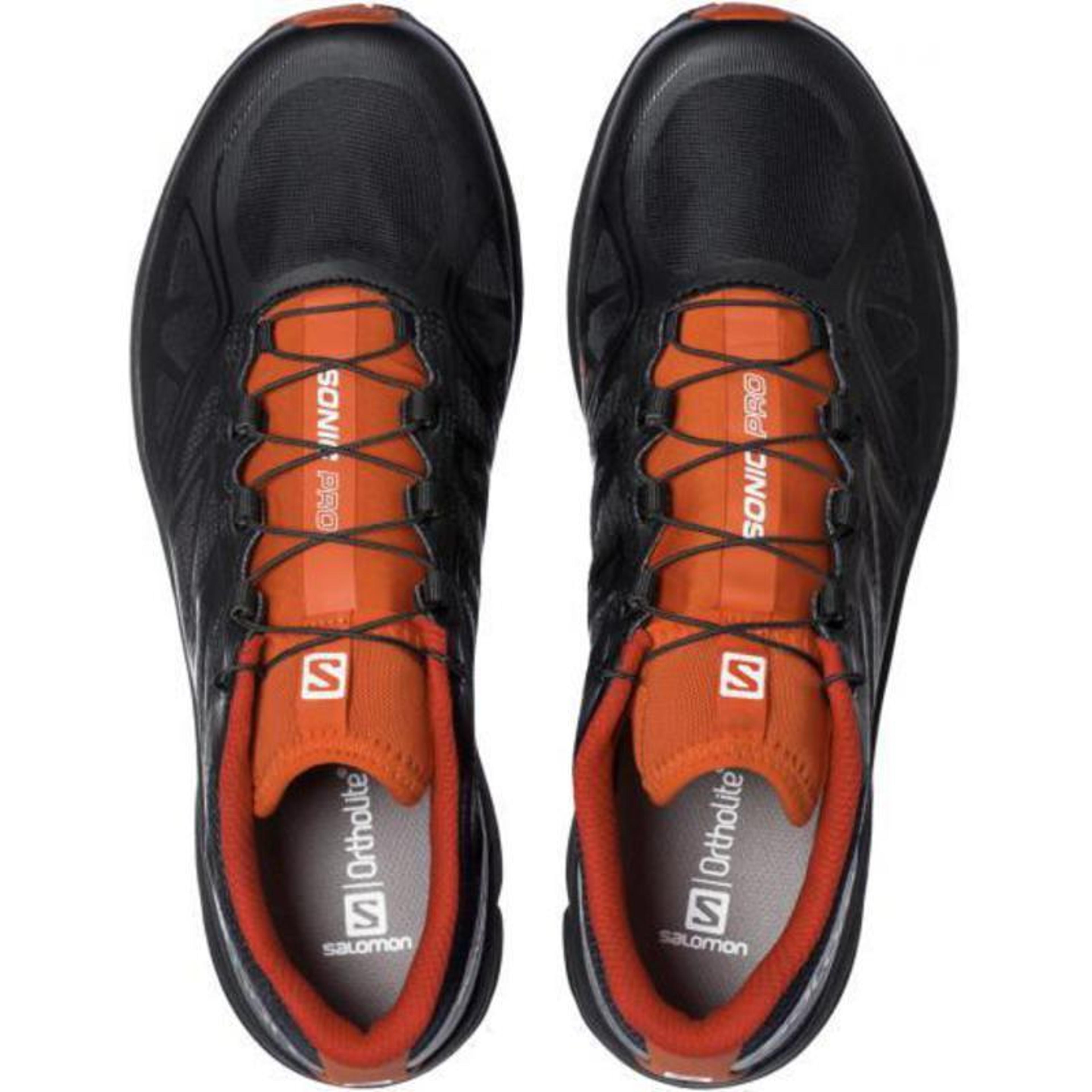 Alternate View 3 of Men's Salomon Sonic Pro Athletic Running Sneakers 379230 Black/T