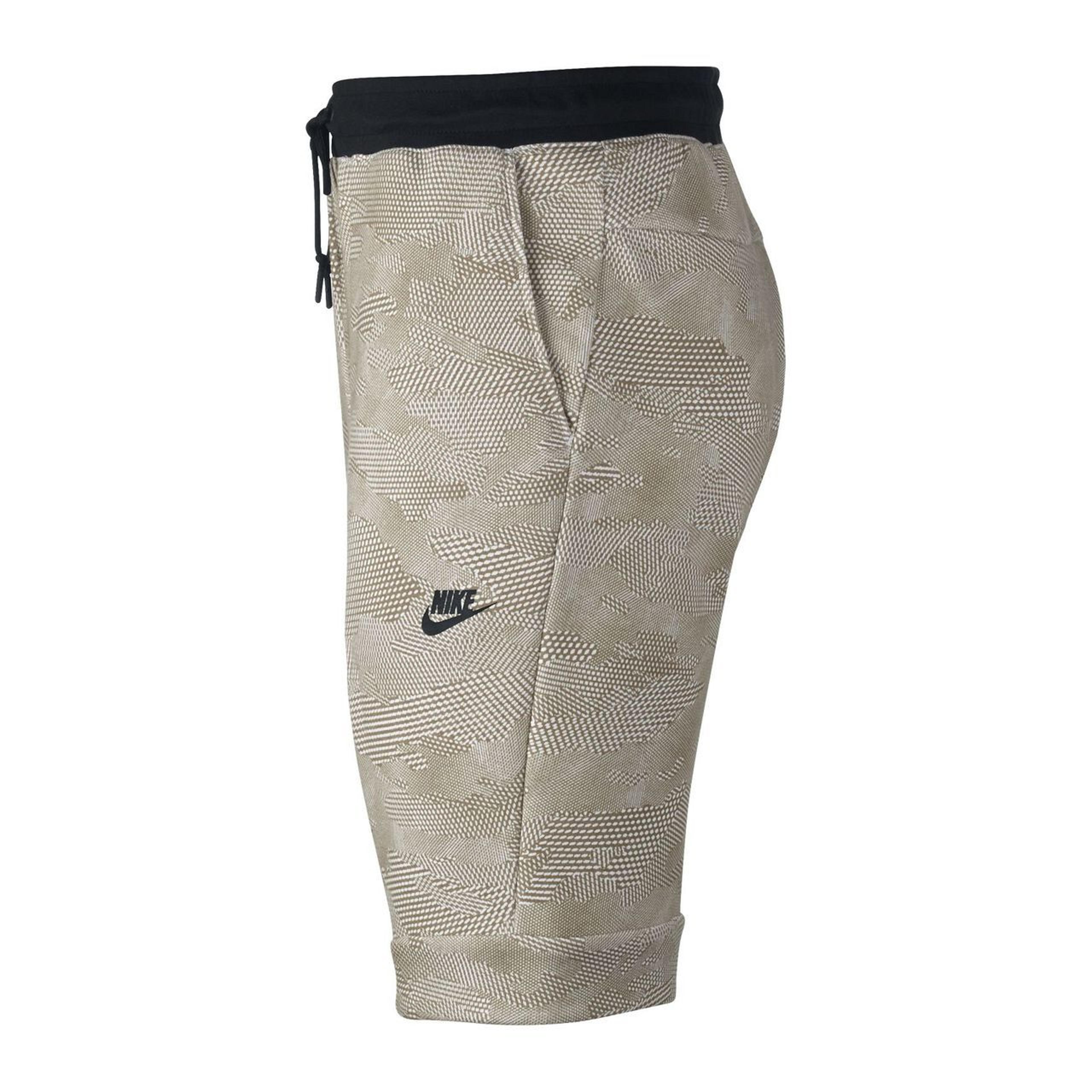 Alternate View 1 of Men's Nike Shorts Tech Fleece Printed Beige Khaki 832124 235