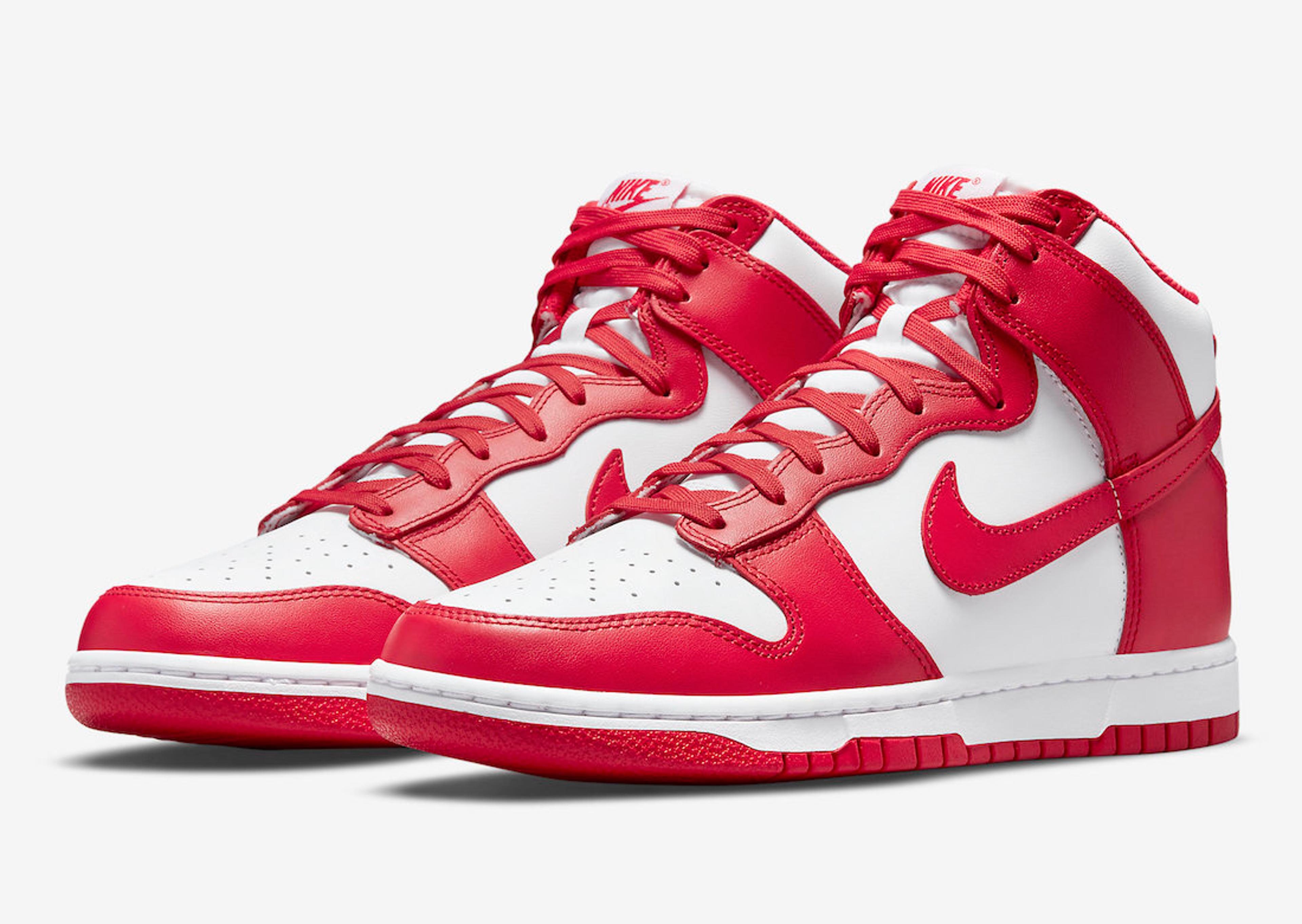 Alternate View 1 of Men's Nike Dunk High 'Championship Red' DD1399 106