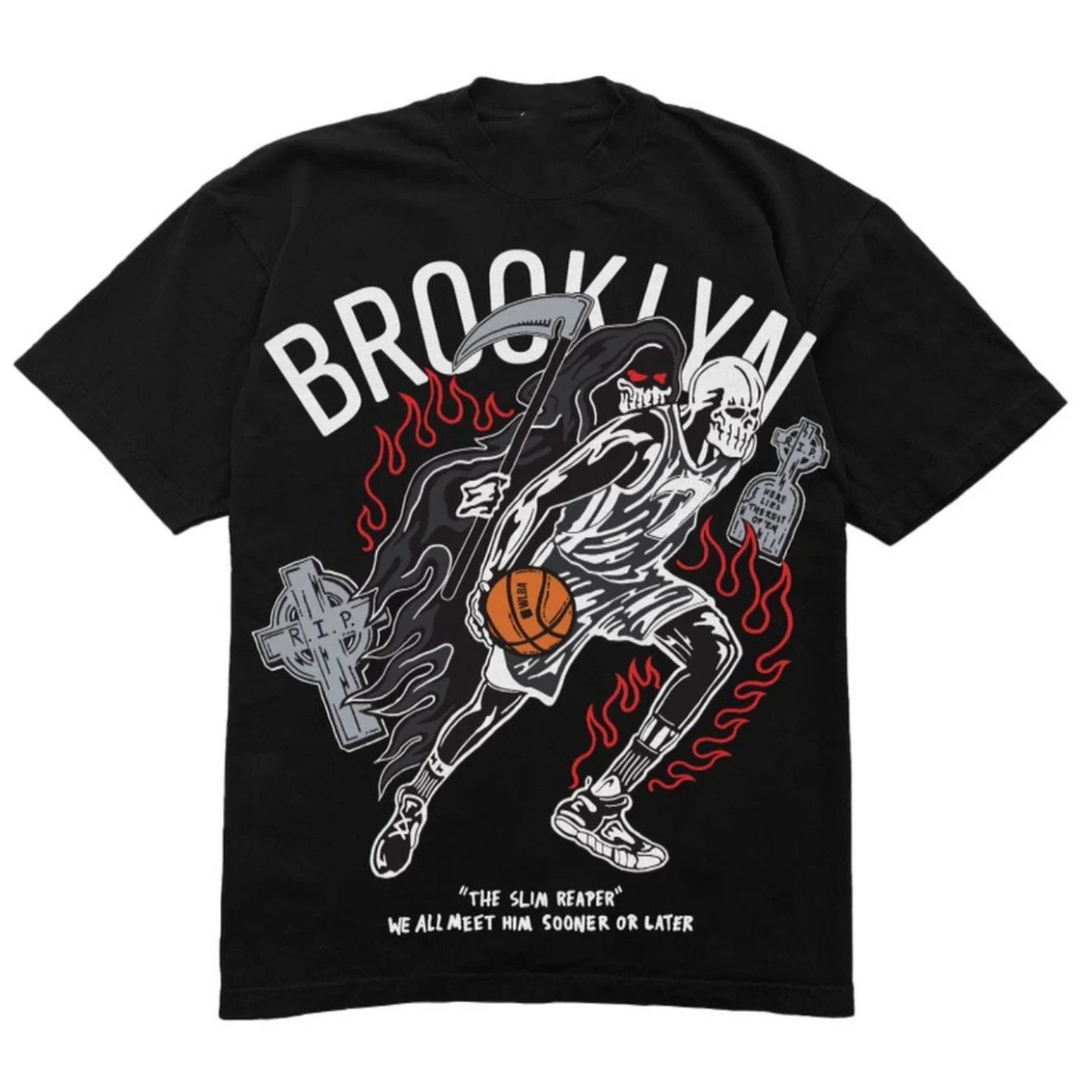 Warren Lotas Brooklyn Nets The Slim Reaper T-Shirt Black