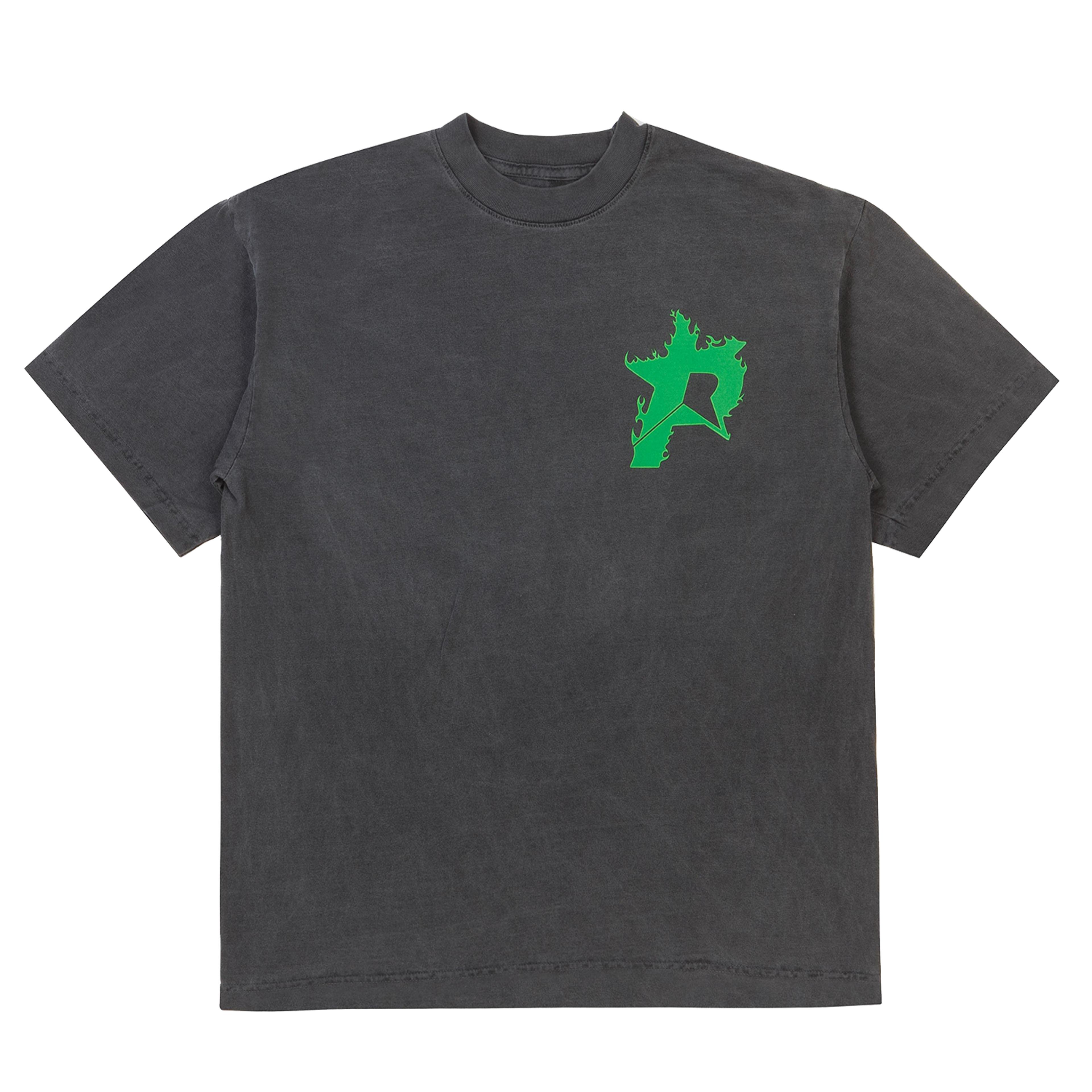 Alternate View 1 of Pieces P Star Flames Tee Washed Black Green