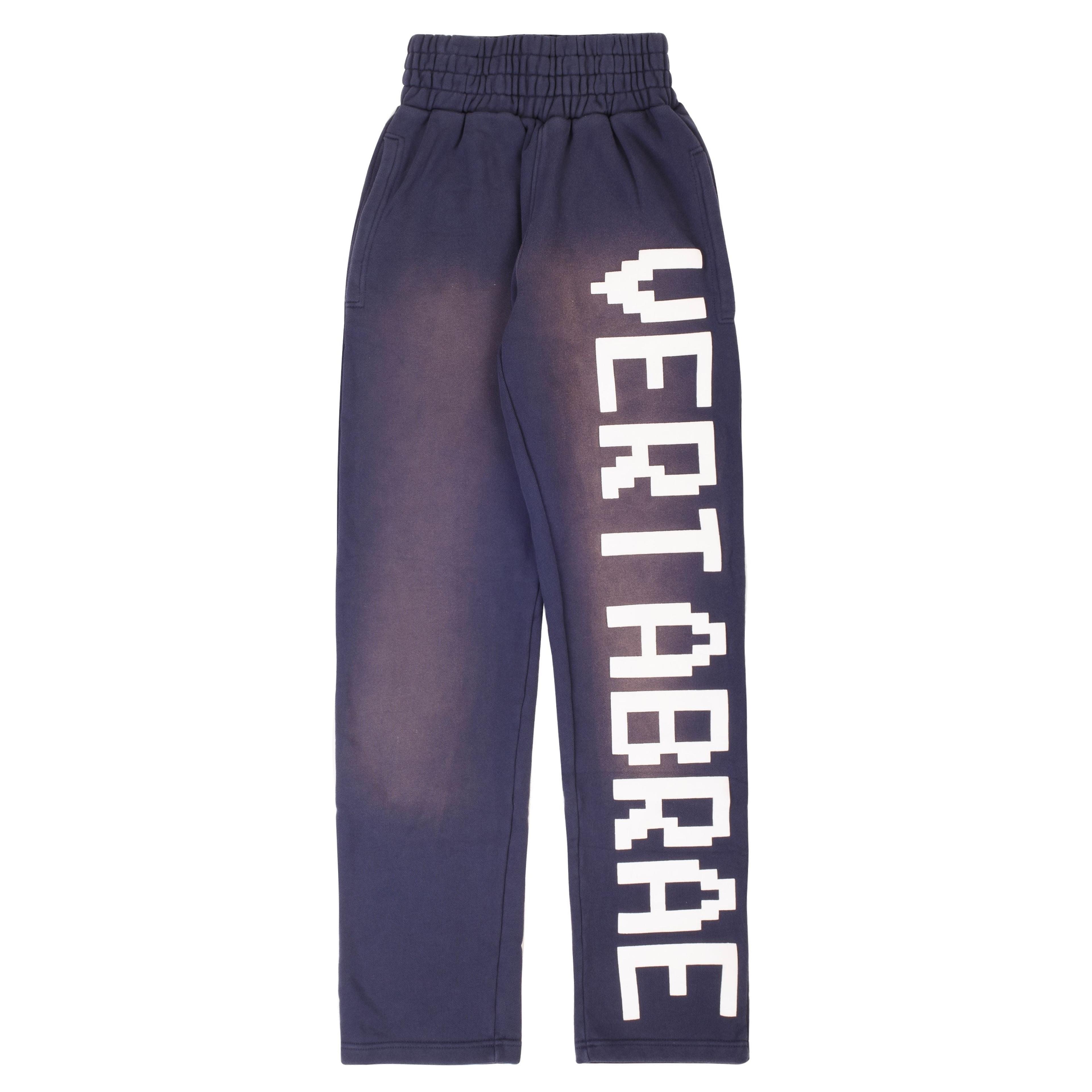 Vertabrae Logo Sweatpants Washed Navy