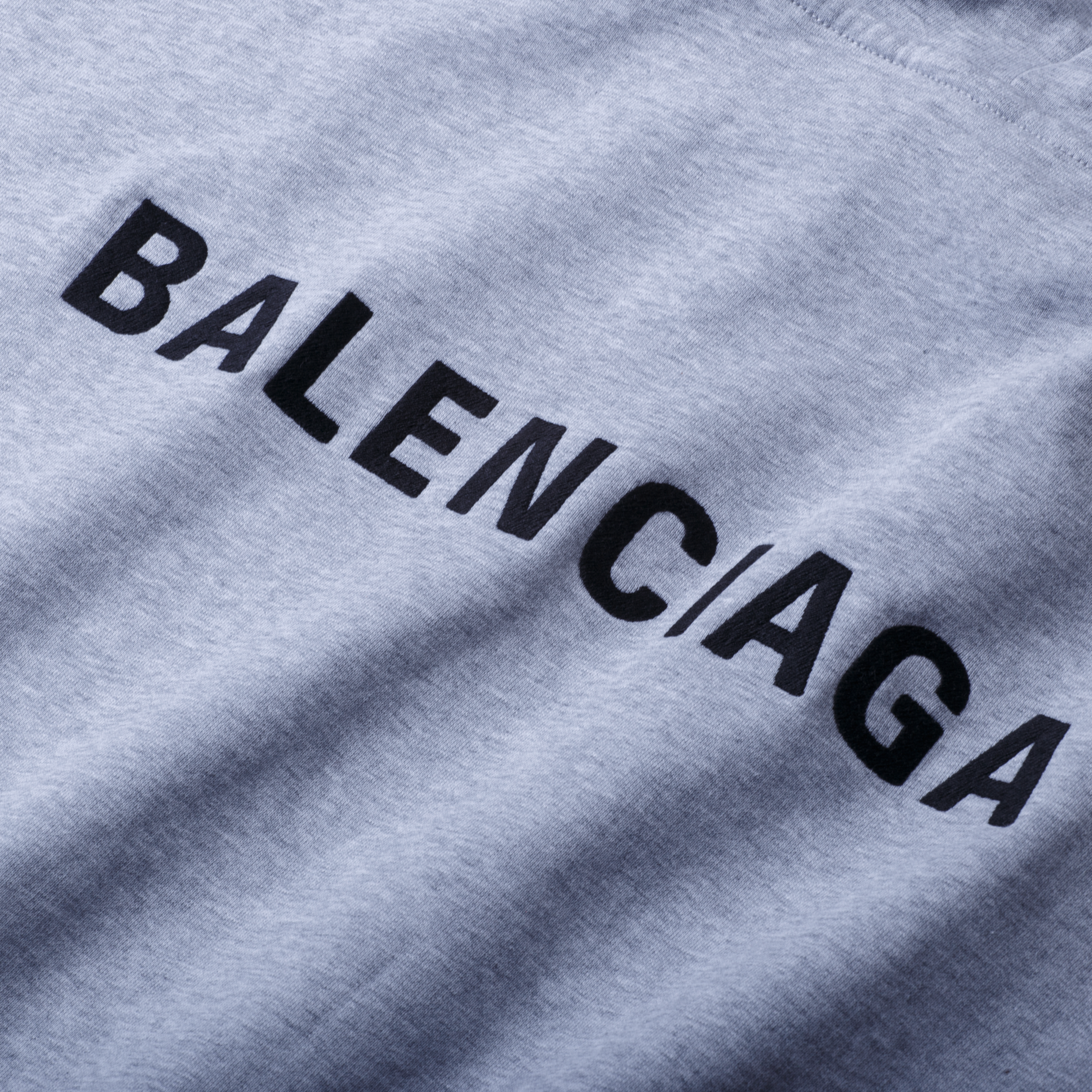 Alternate View 2 of Balenciaga Logo Embroidered Cotton Jersey Sweatshirt Grey
