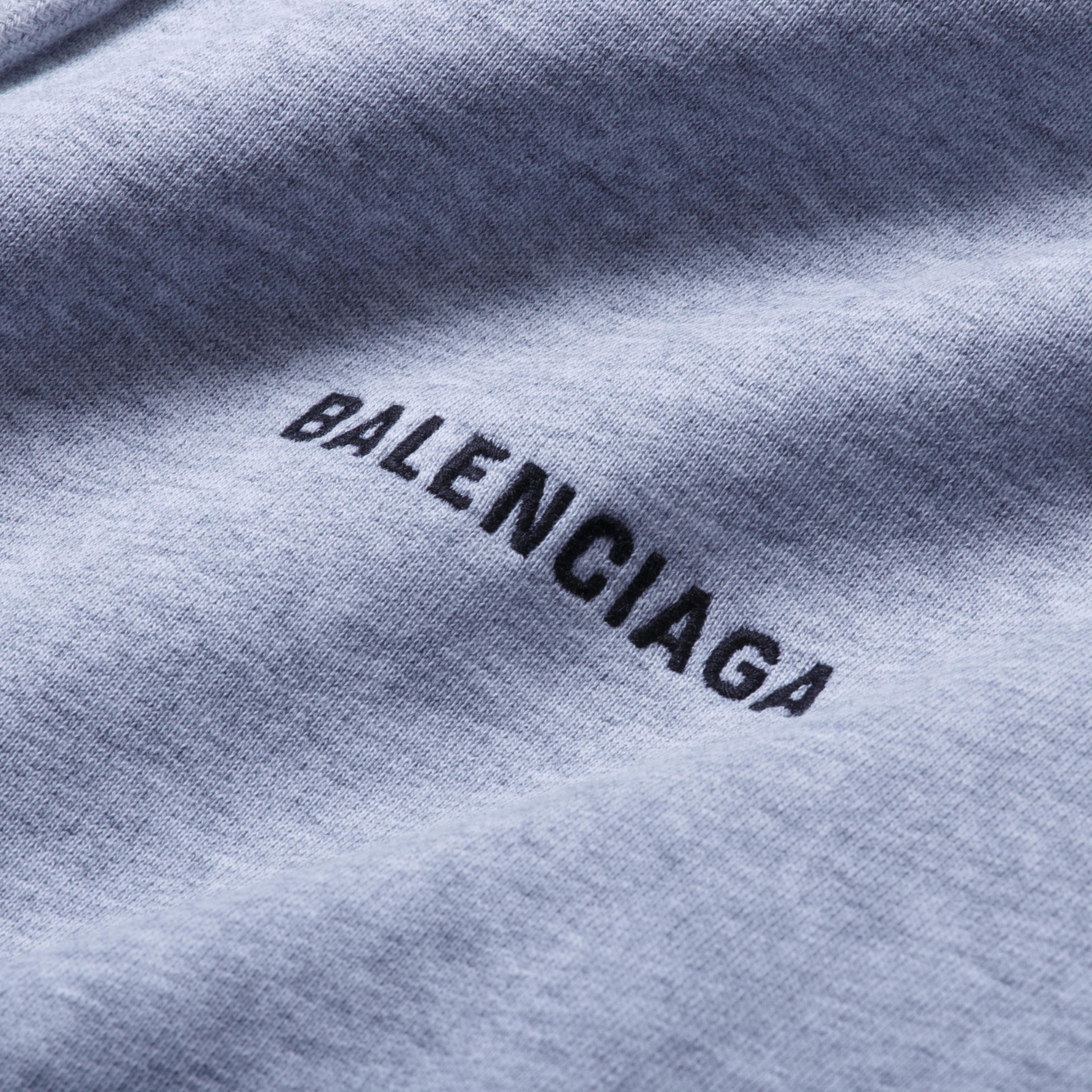 Alternate View 3 of Balenciaga Logo Embroidered Cotton Jersey Sweatshirt Grey