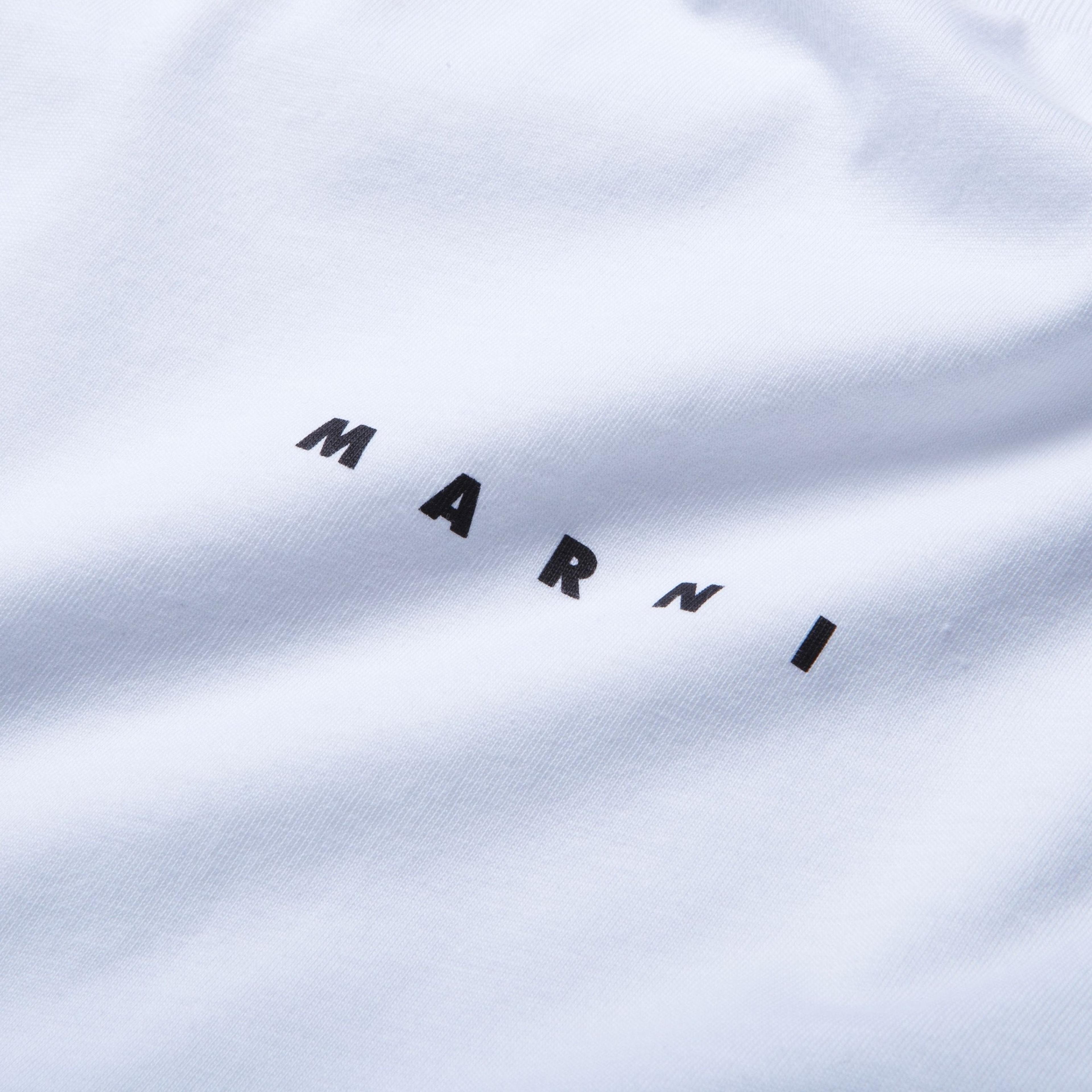 Alternate View 2 of Marni Logo Print Cotton Jersey Tee Lily White