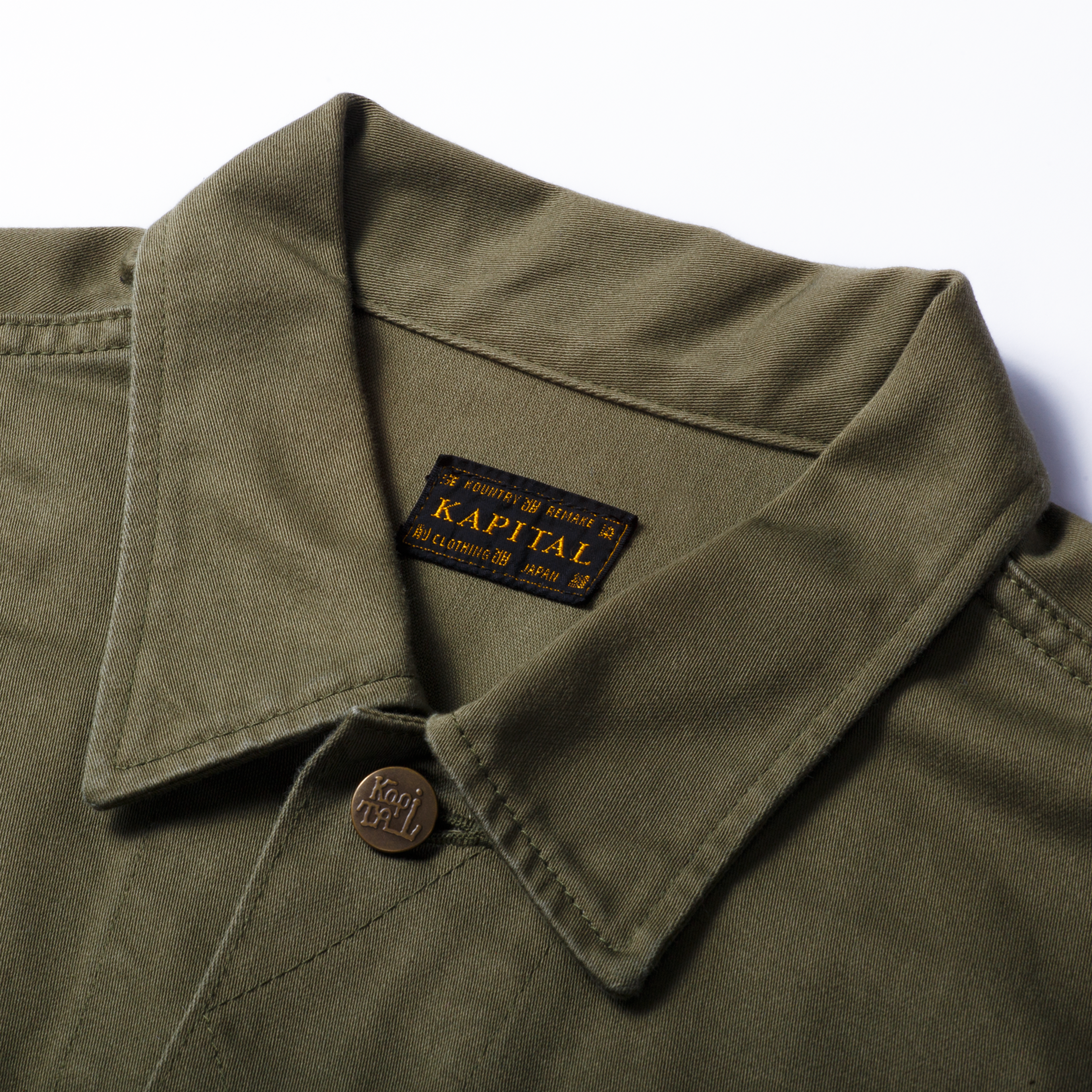 Alternate View 3 of Kapital Vintage Smiley Embroidered Jacket Olive