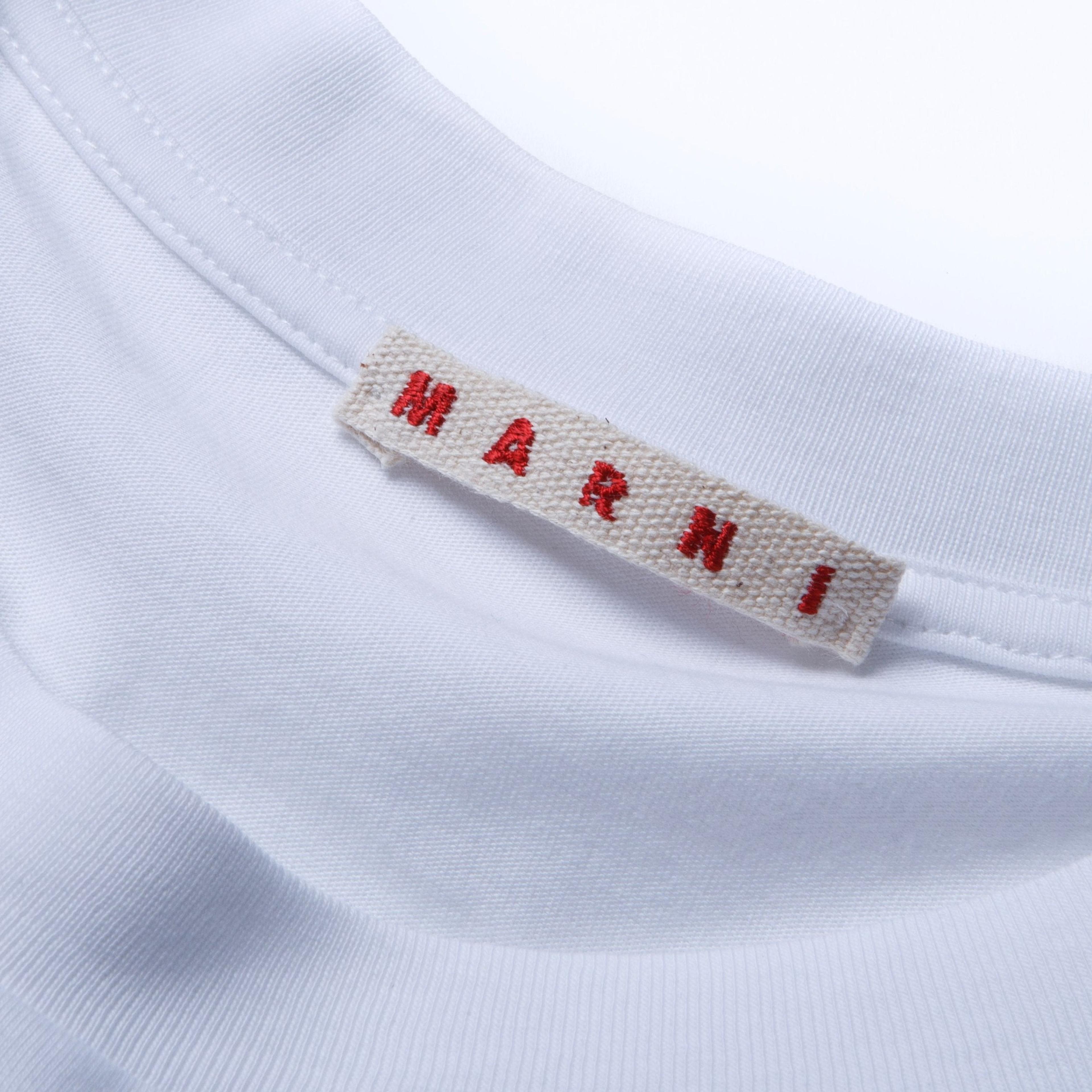 Alternate View 3 of Marni Logo Print Cotton Jersey Tee Lily White