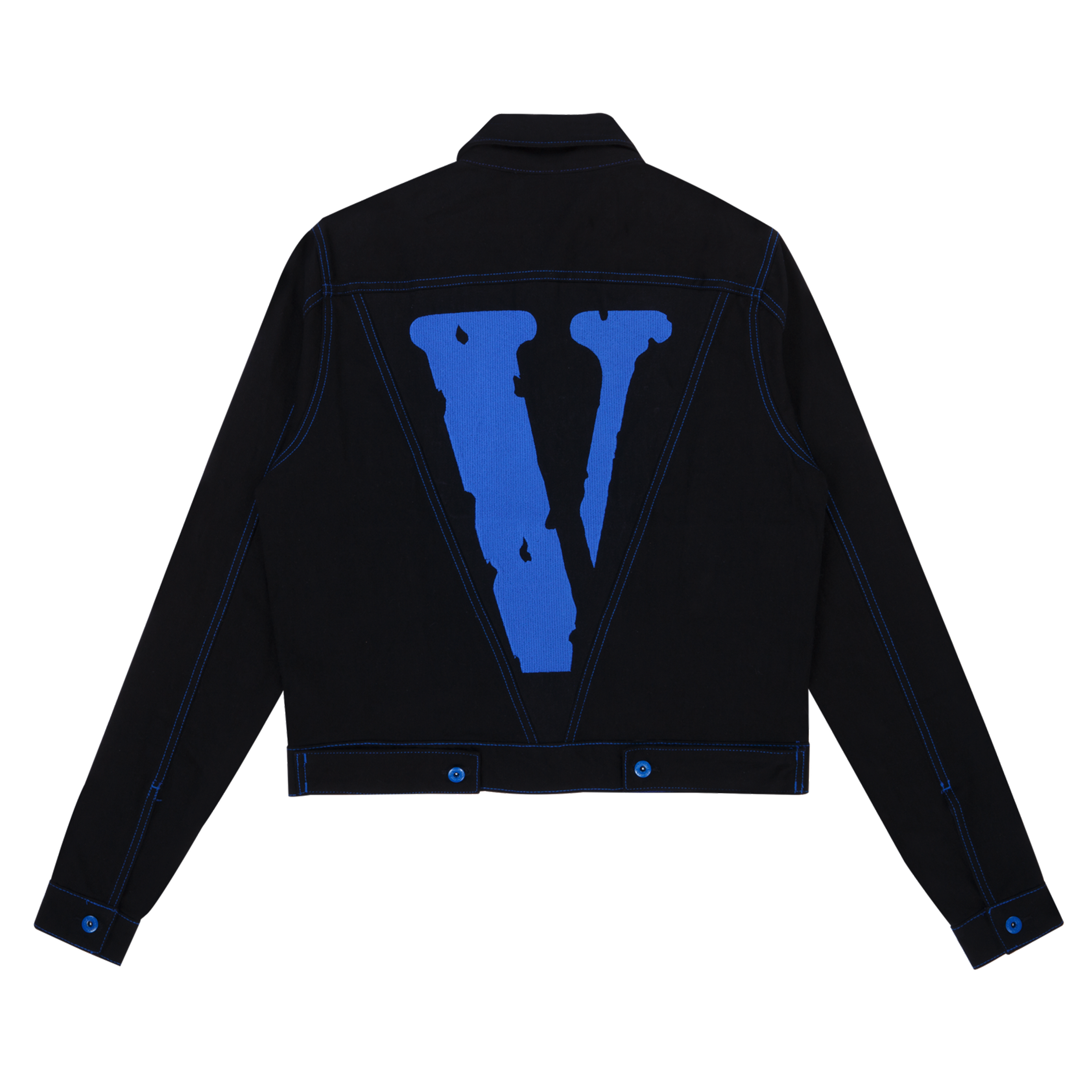 Alternate View 1 of Vlone Friends Denim Jacket Black Blue