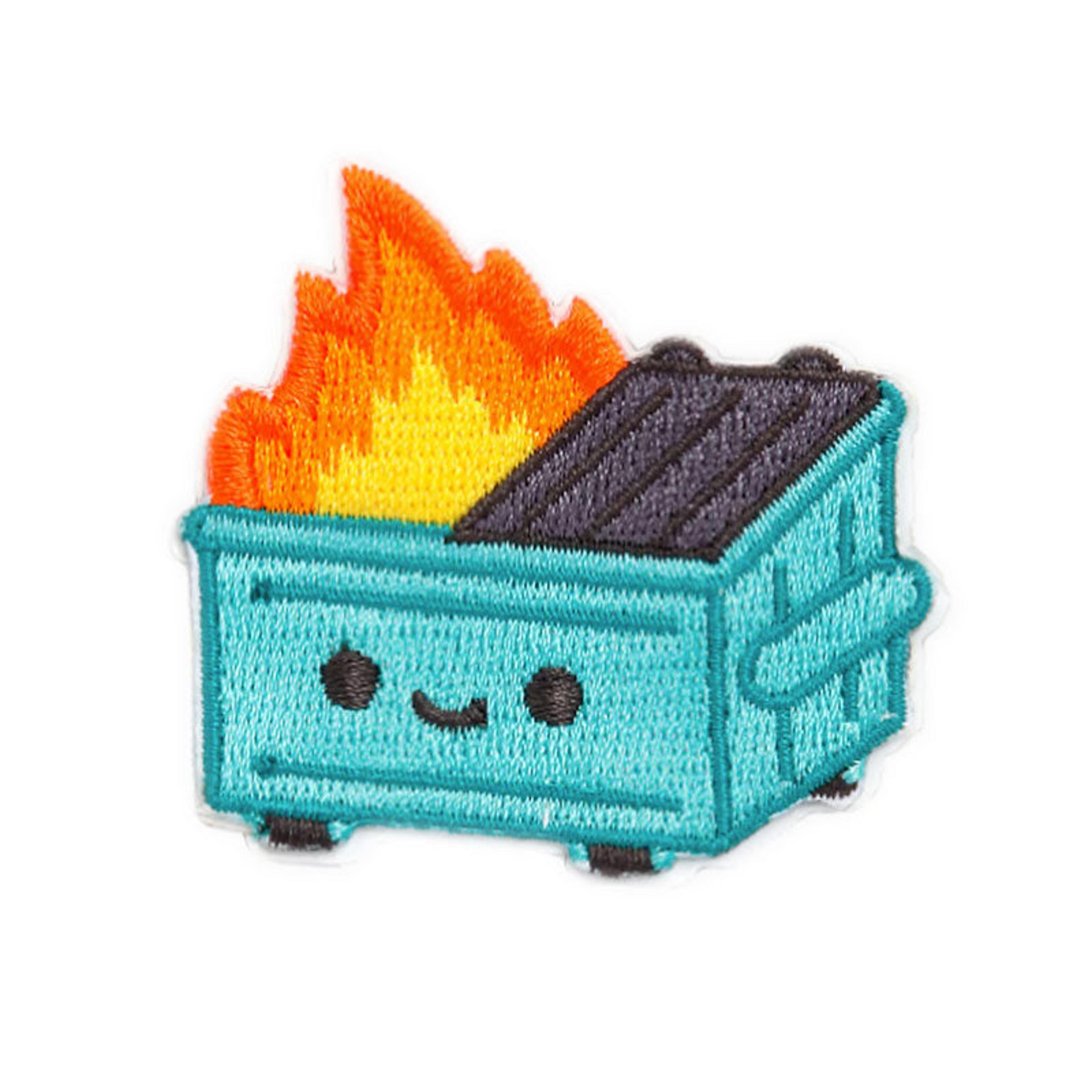 100% Soft Dumpster Fire Sticker Patch