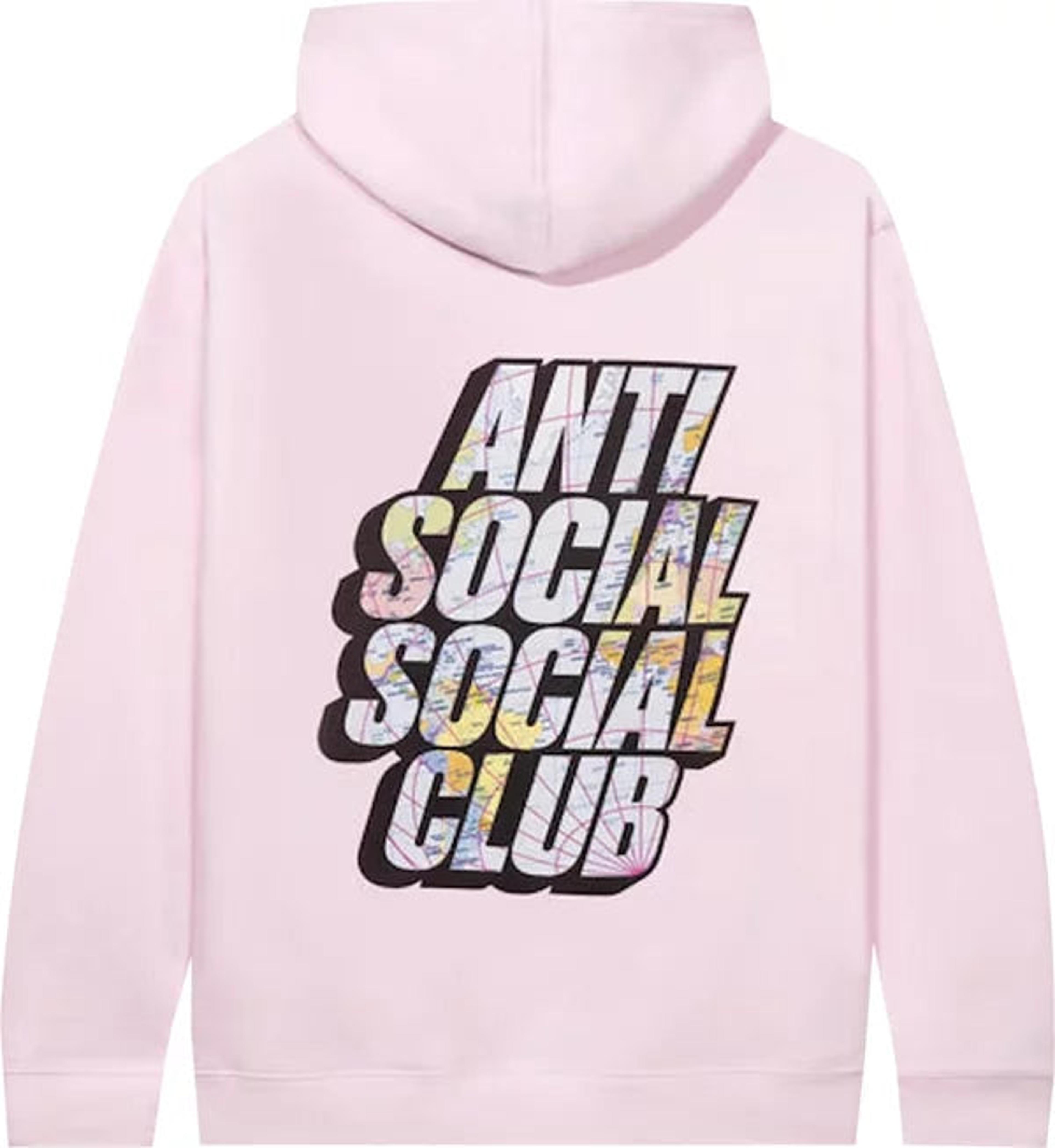 Anti Social Social Club Drop A Pin Pink Hoodie ASSC DS Brand New