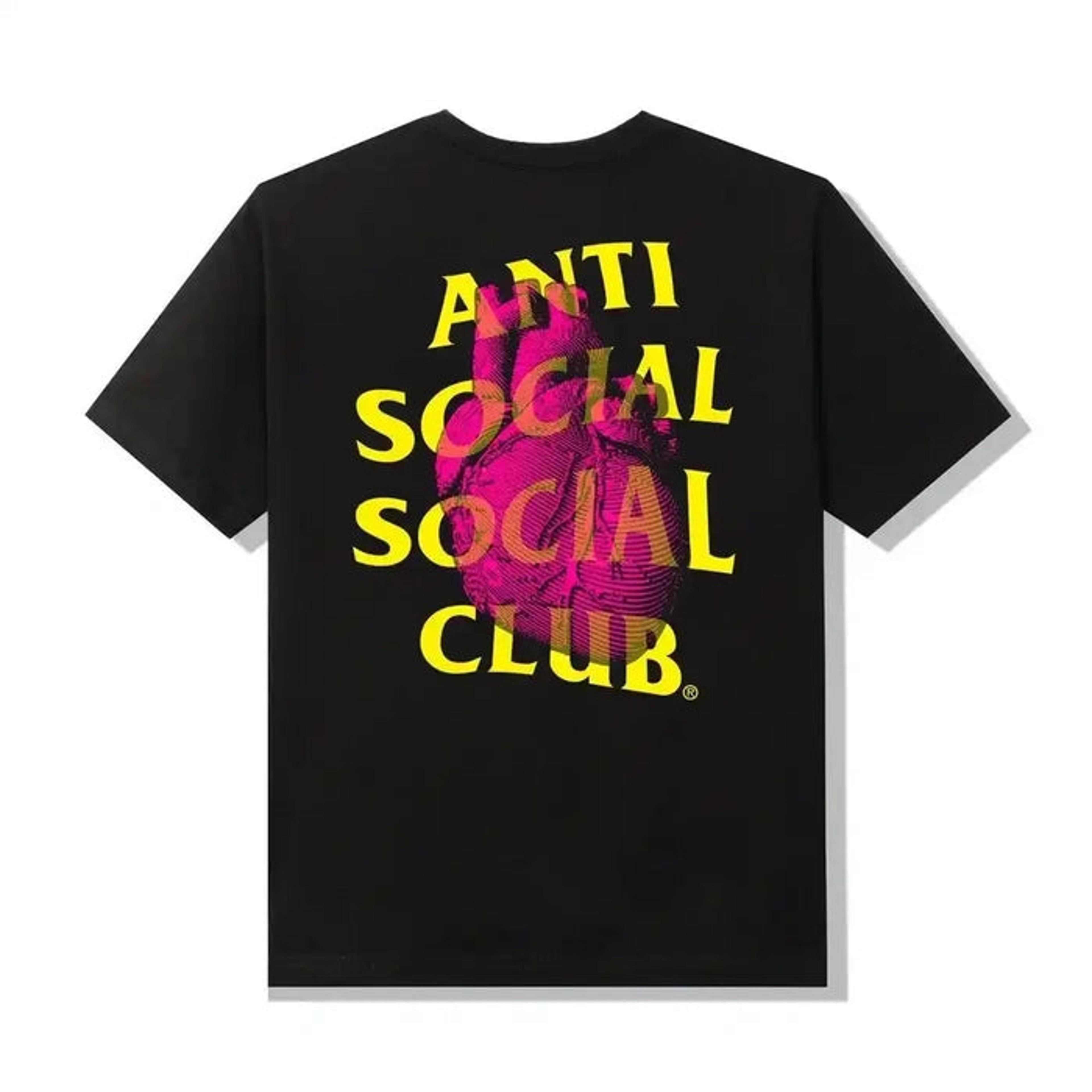 Anti Social Social Club Pulse Check Black Tee ASSC DS Brand New