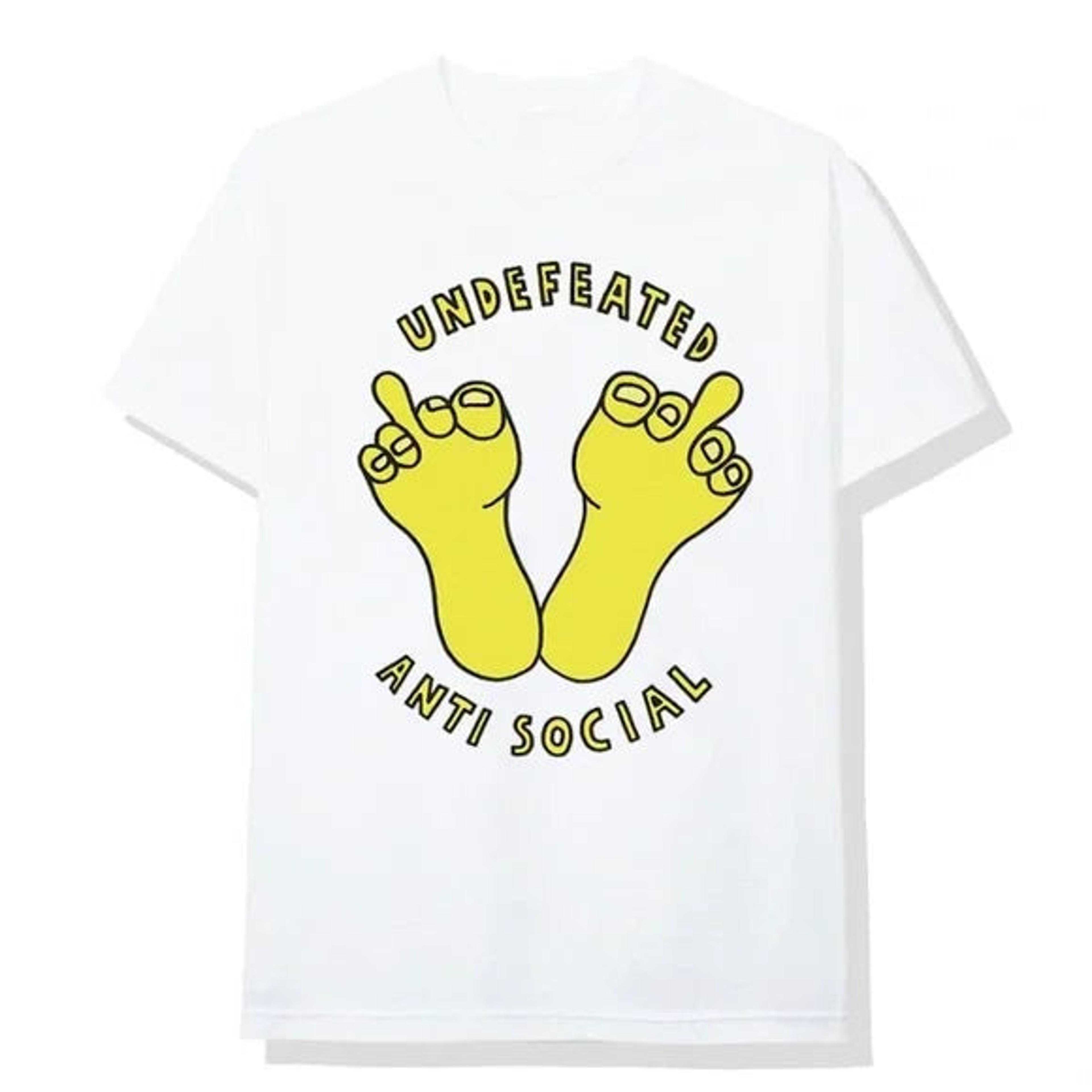 Anti Social Social Club X Undefeated White Tee ASSC DS Brand New