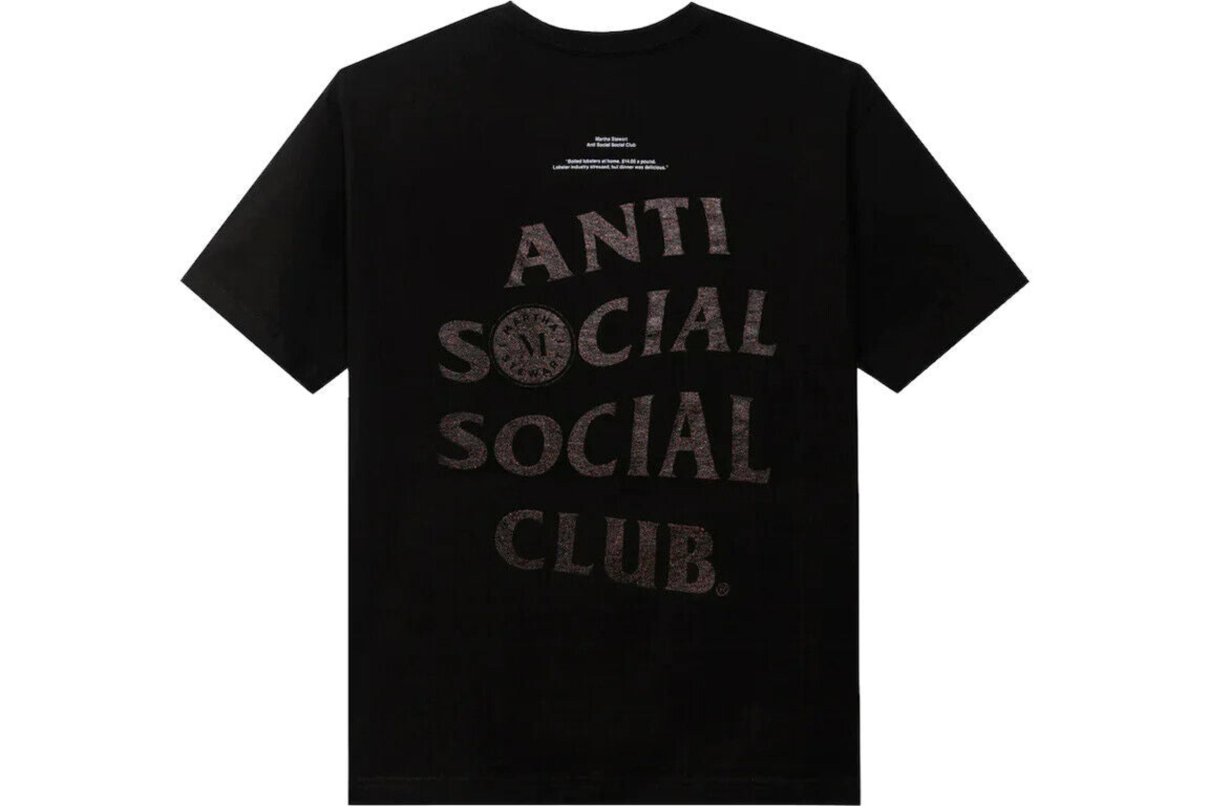 Alternate View 1 of Anti Social Social Club X Martha Stewart Lobster Black Tee ASSC 