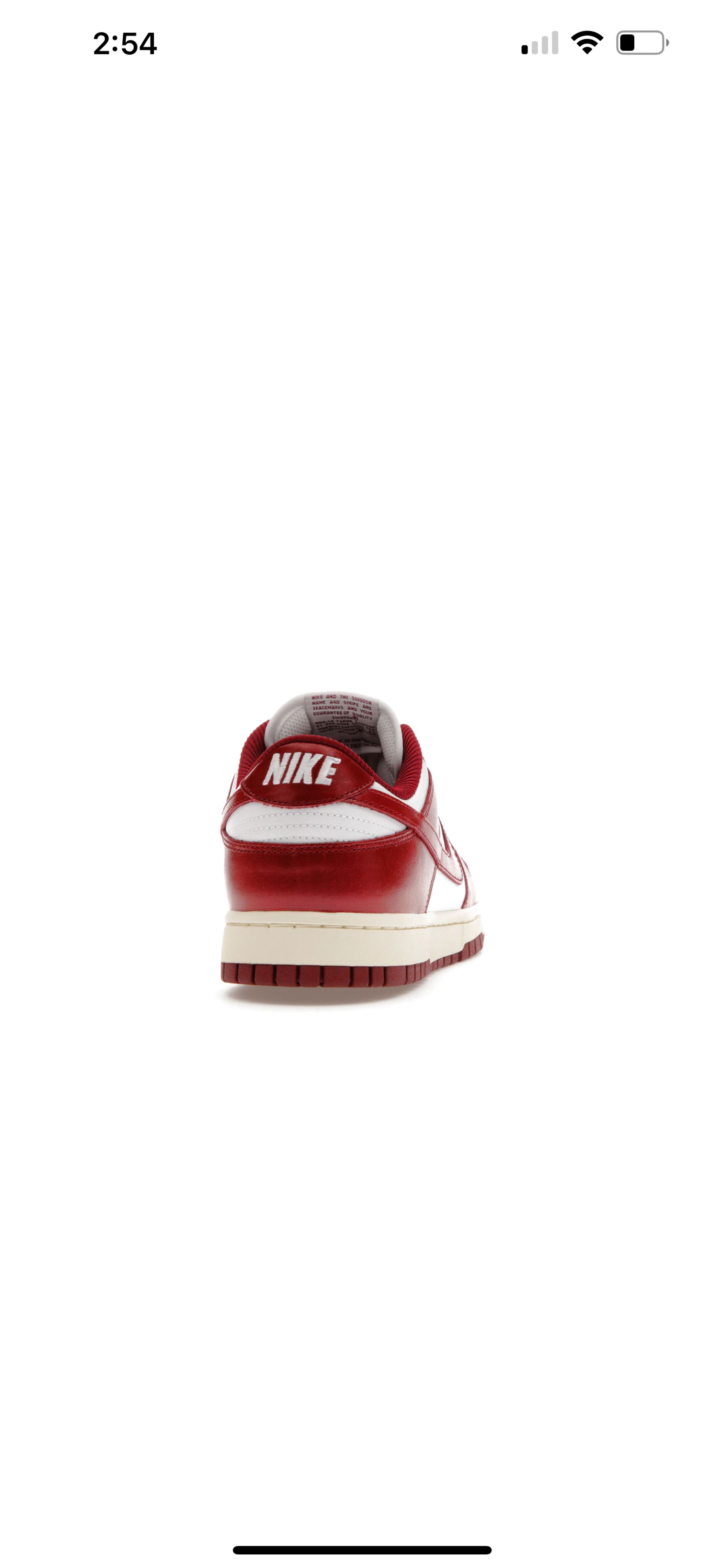 Nike Dunk Low Vintage Team Red