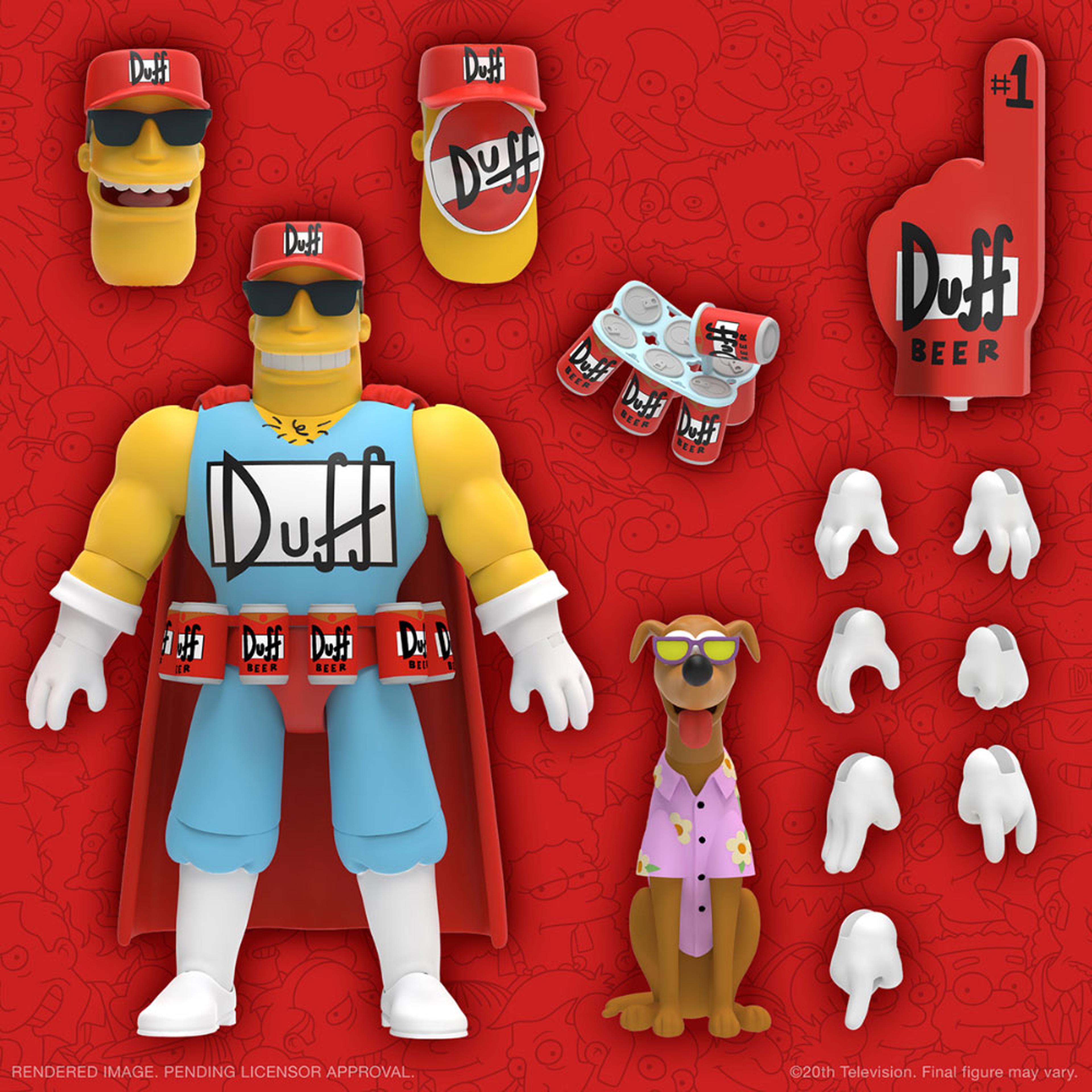 Alternate View 1 of The Simpsons Ultimates Wave 2 Duffman Action Figure by Super7