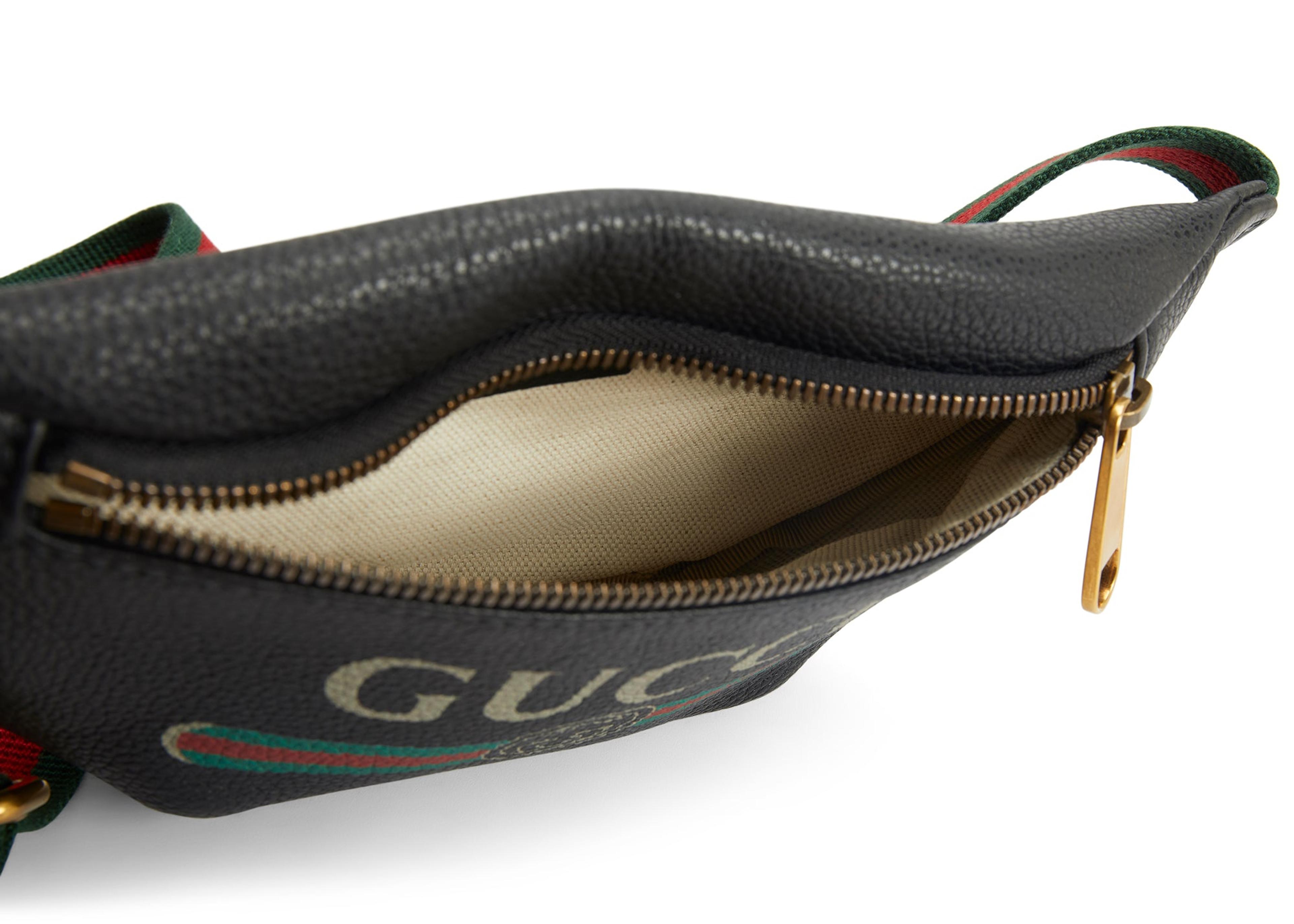 NTWRK - Gucci Print Belt Bag Vintage Logo Small Black