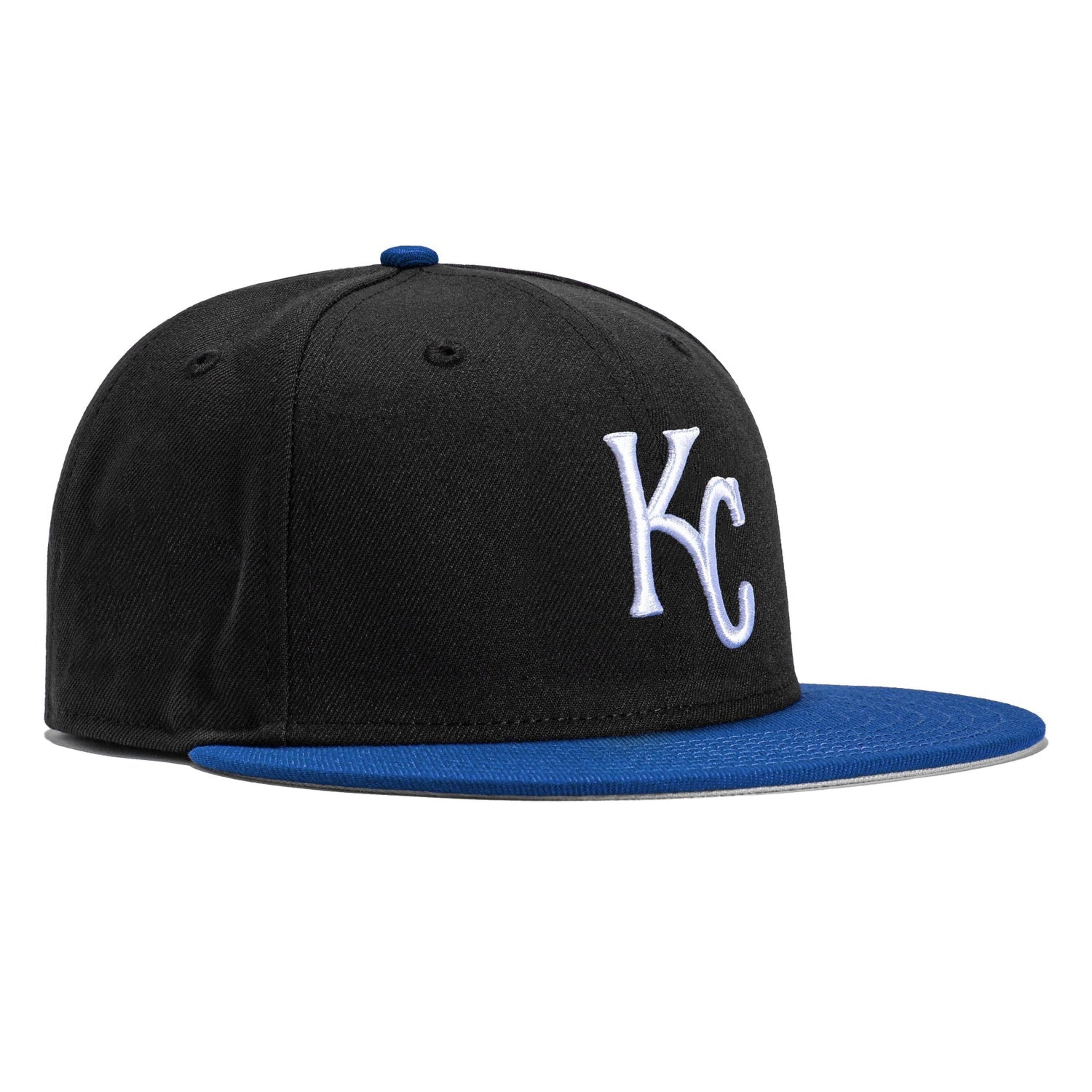 New Era 59FIFTY Retro On-Field Kansas City Royals Hat - Gray, Royal Grey/Royal / 7 1/8